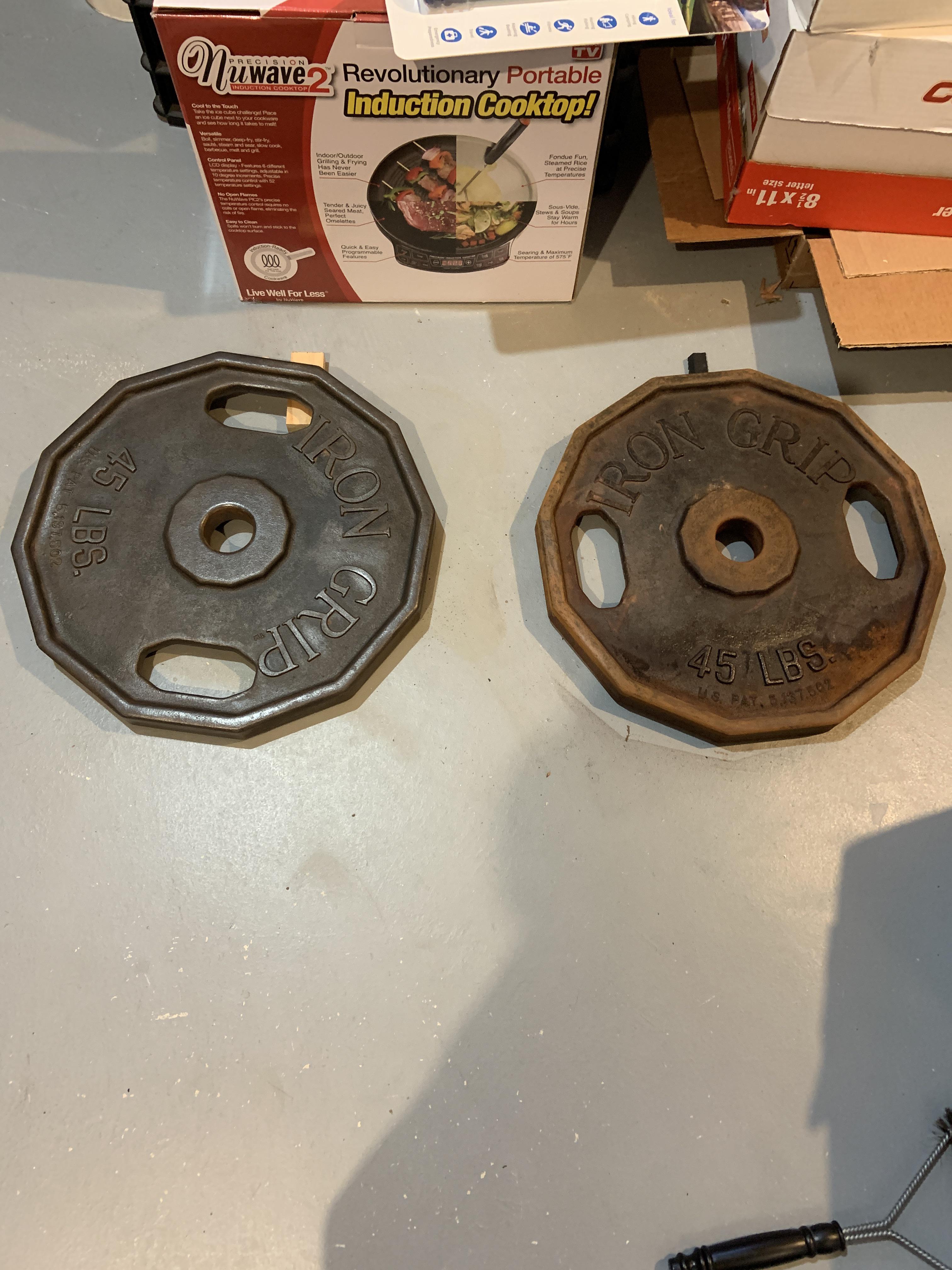 Currently removing rust from iron plates I bought from store. r