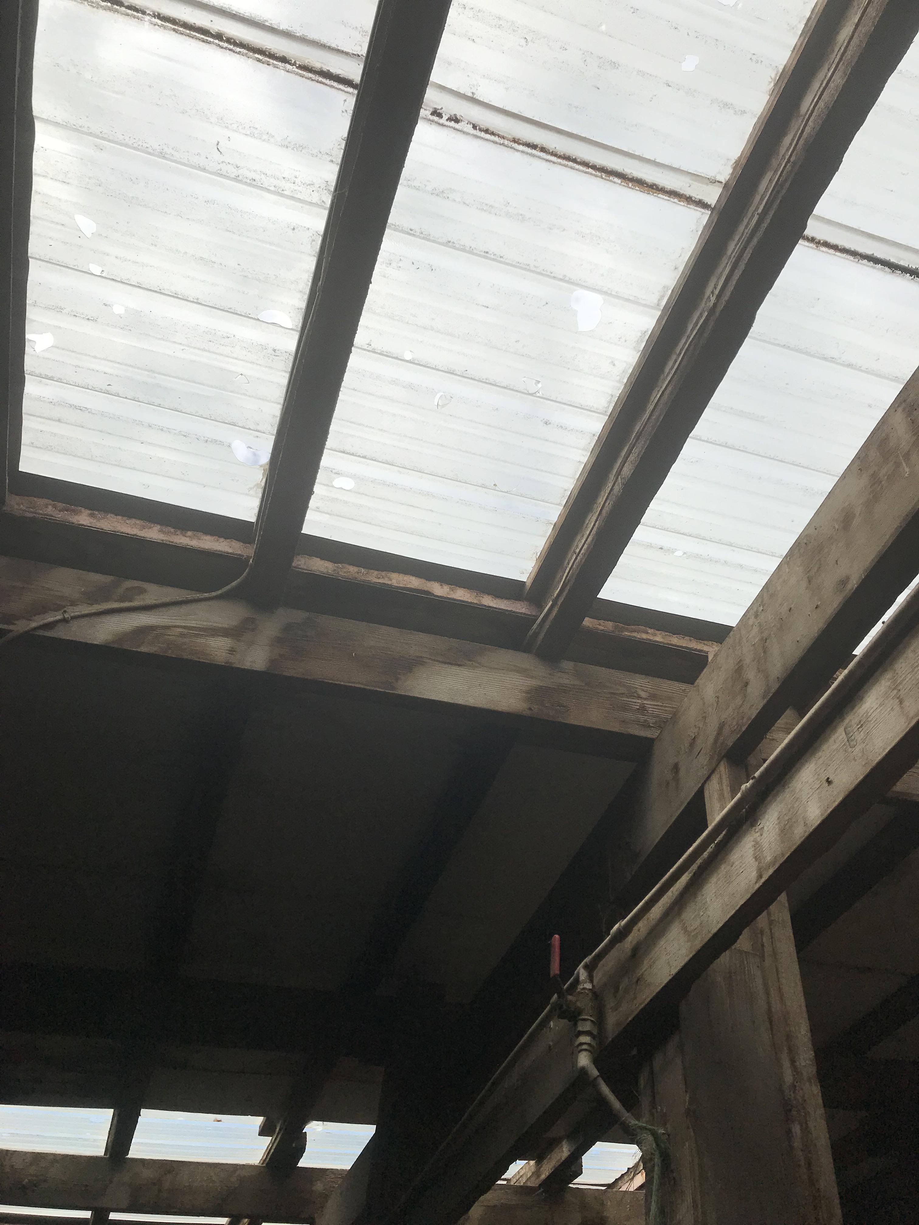 We had a huge hail storm in the barn and all of our skylights have