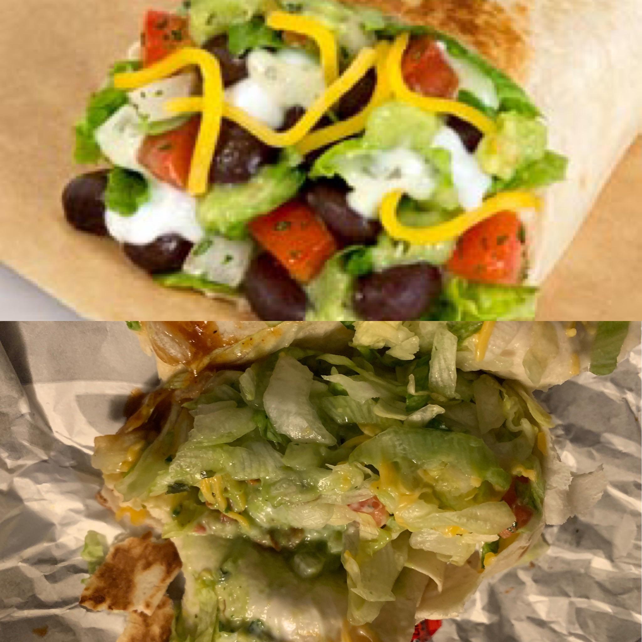 Shout out to Tacobell on this perfect Power Menu Veggie burrito they