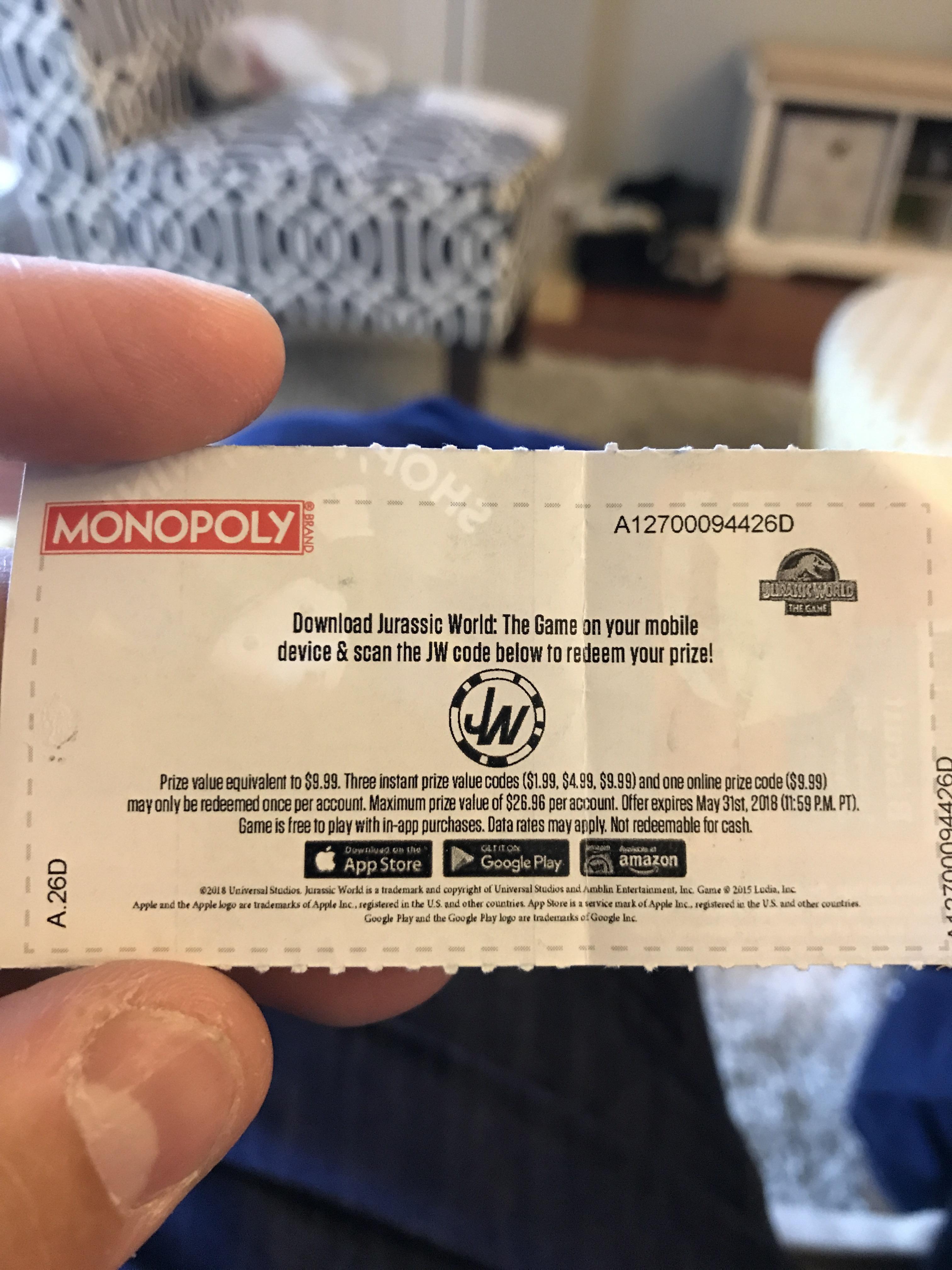 Free Jurassic World code r/iosgaming