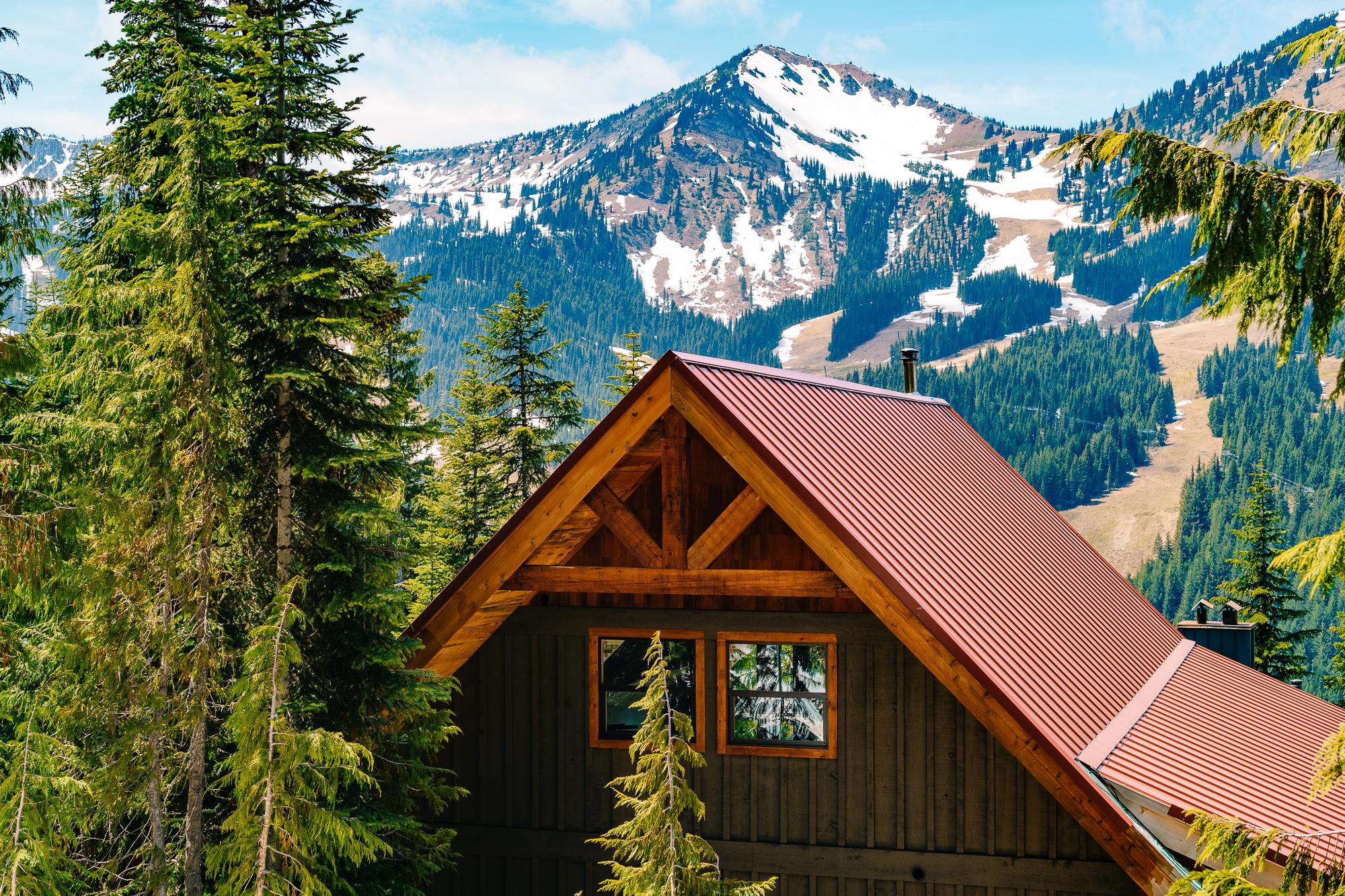 When your cabin is midmountain at a ski resort (Crystal Mountain, WA