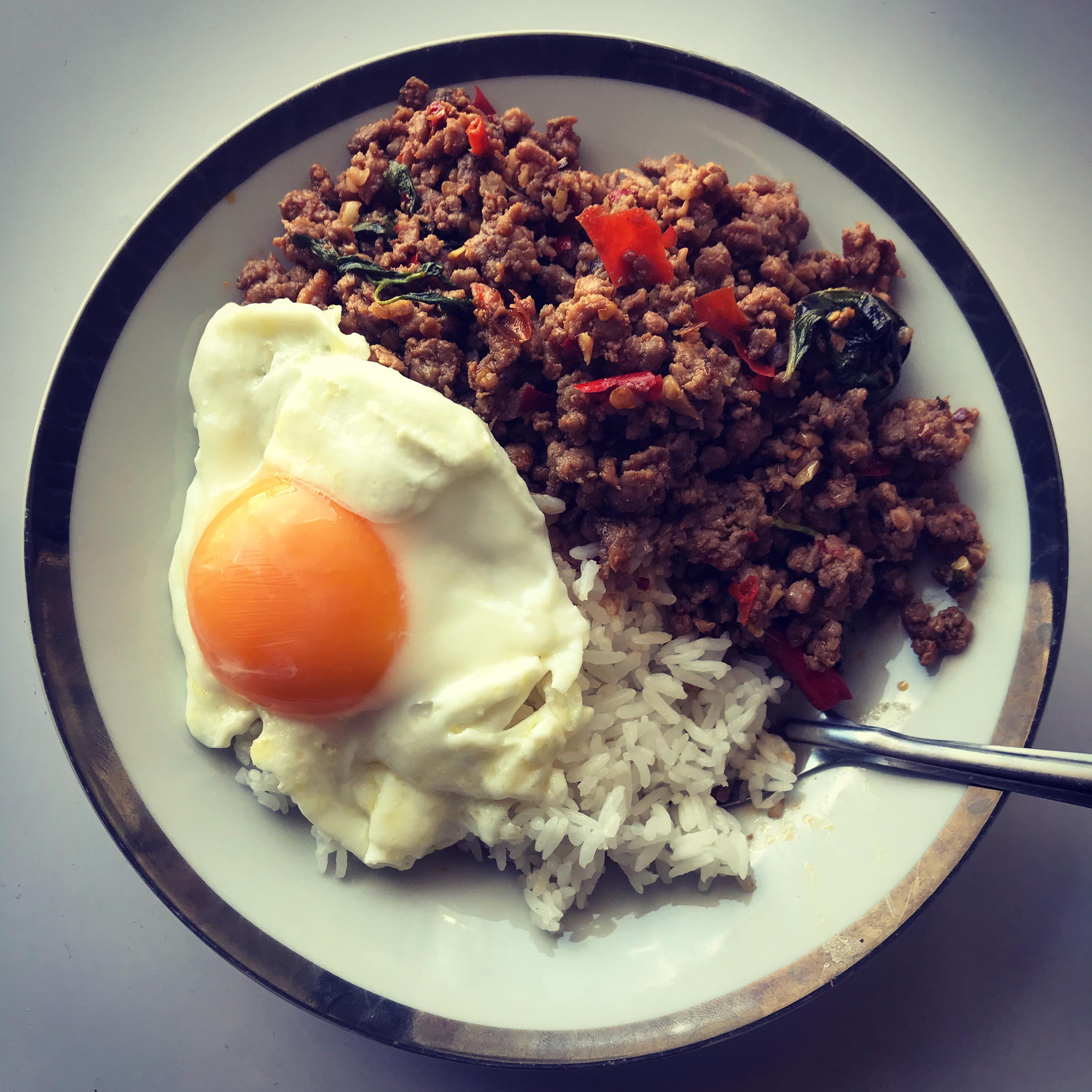 My personal favorite, Pad Ka Praow. r/PutAnEggOnIt