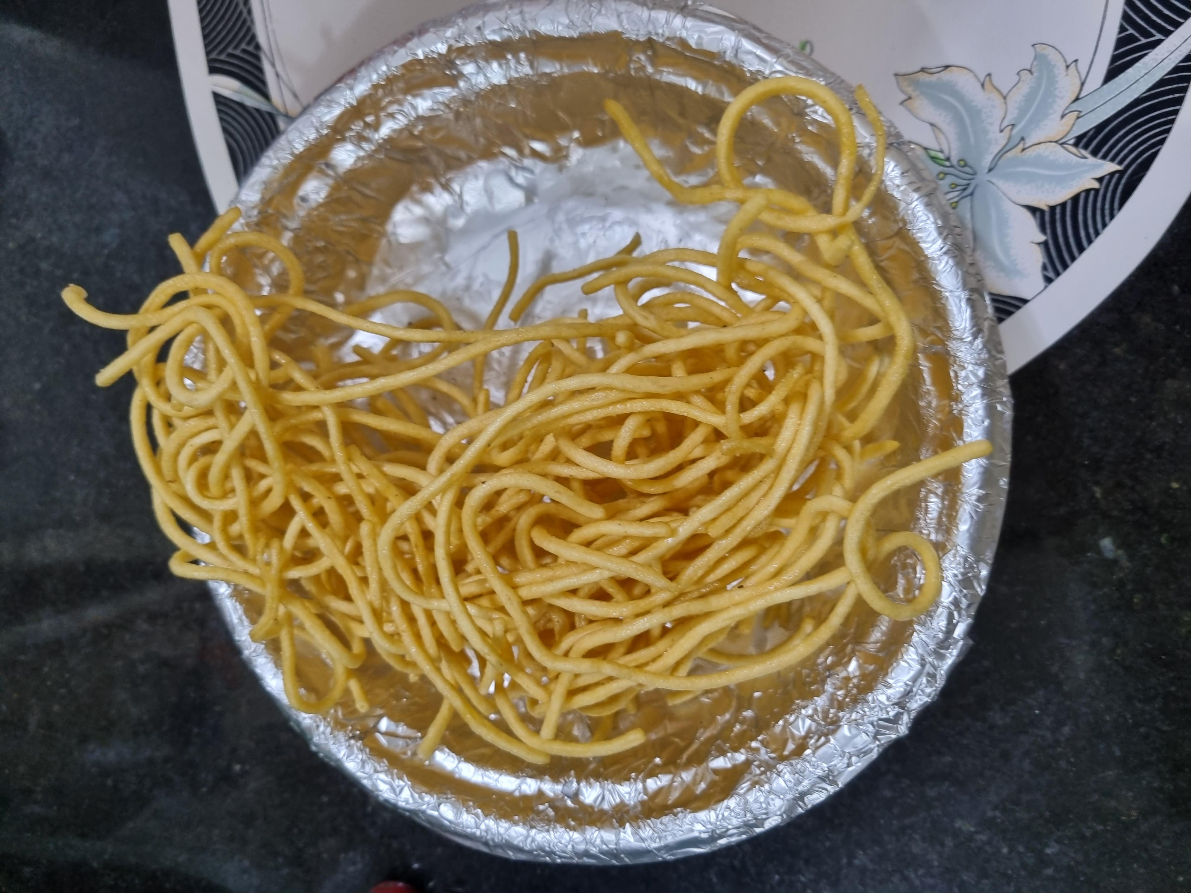 Ordered this deep fried noodle dish from a local Chinese restaurant