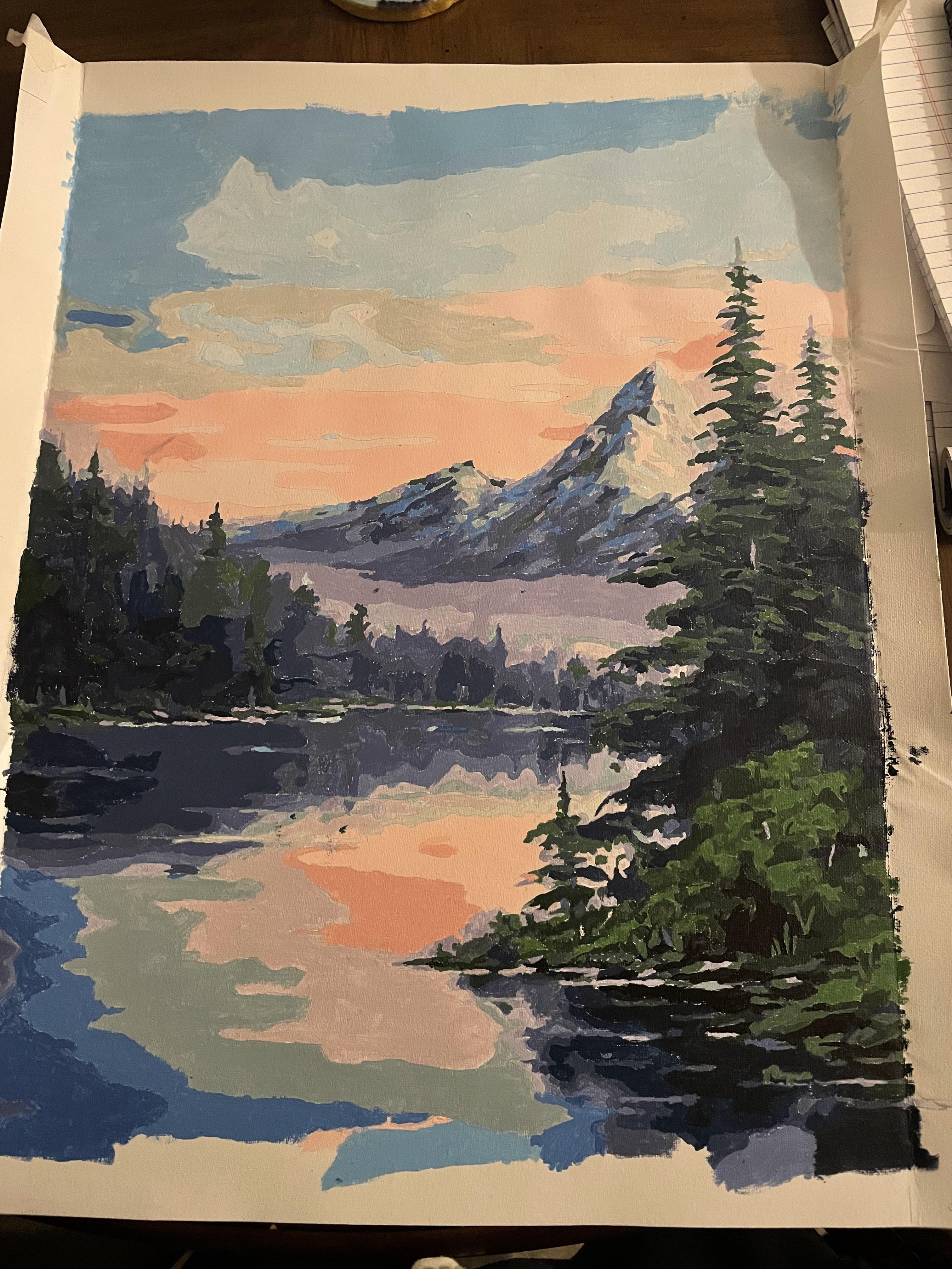 Finished my first ever paint by number. Super excited to try more! r