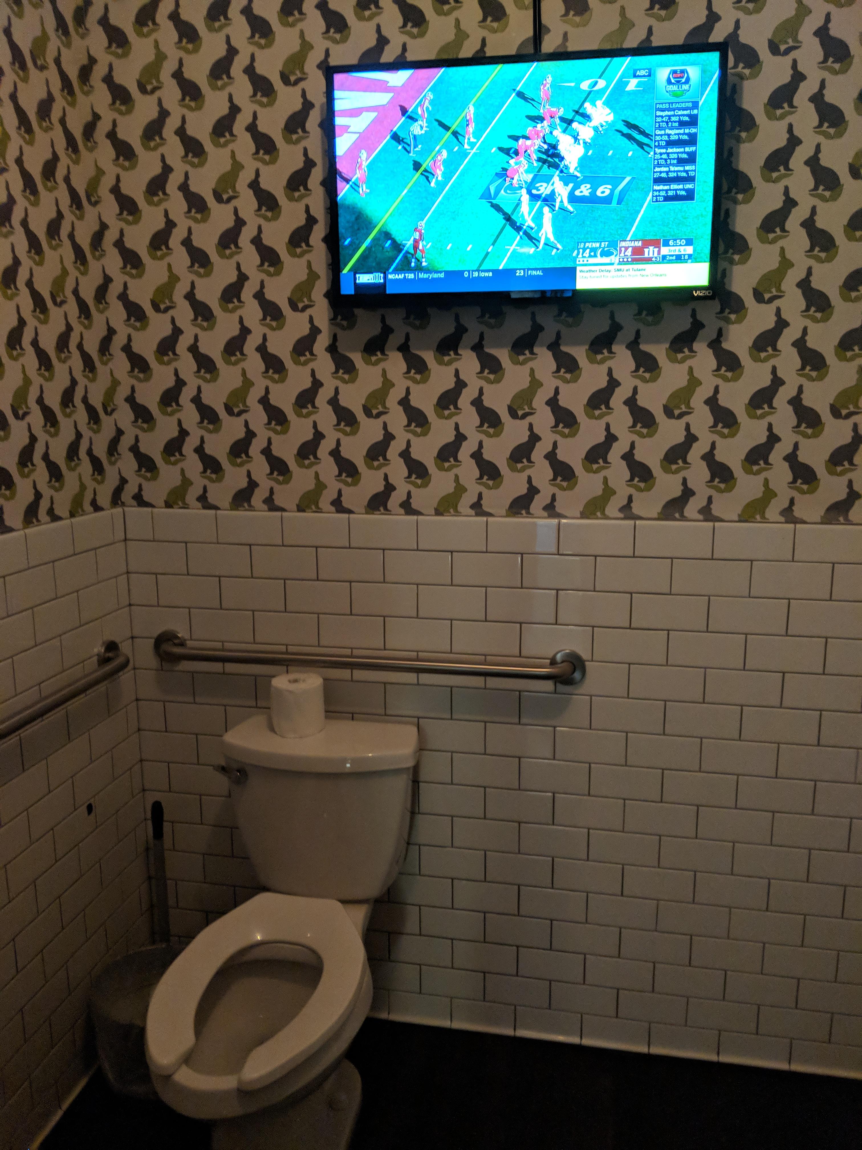TV in a bathroom, but it's behind the toilet r/CrappyDesign