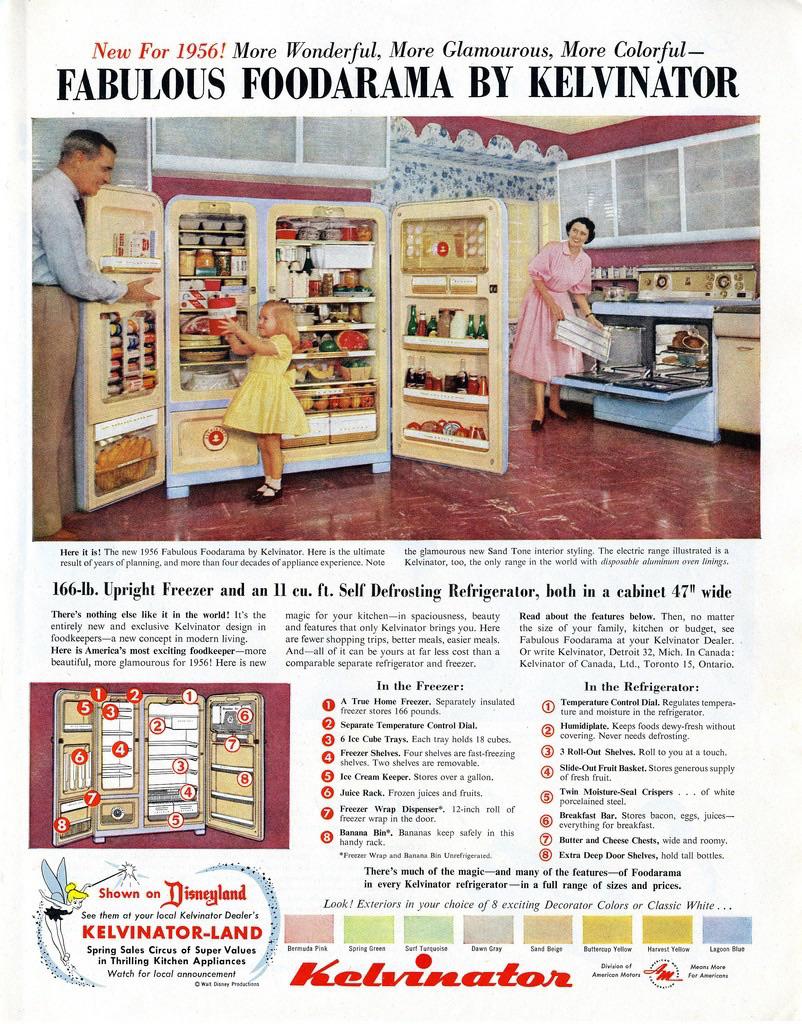 Ad for Kelvinator refrigerator 1956. r/vintageads