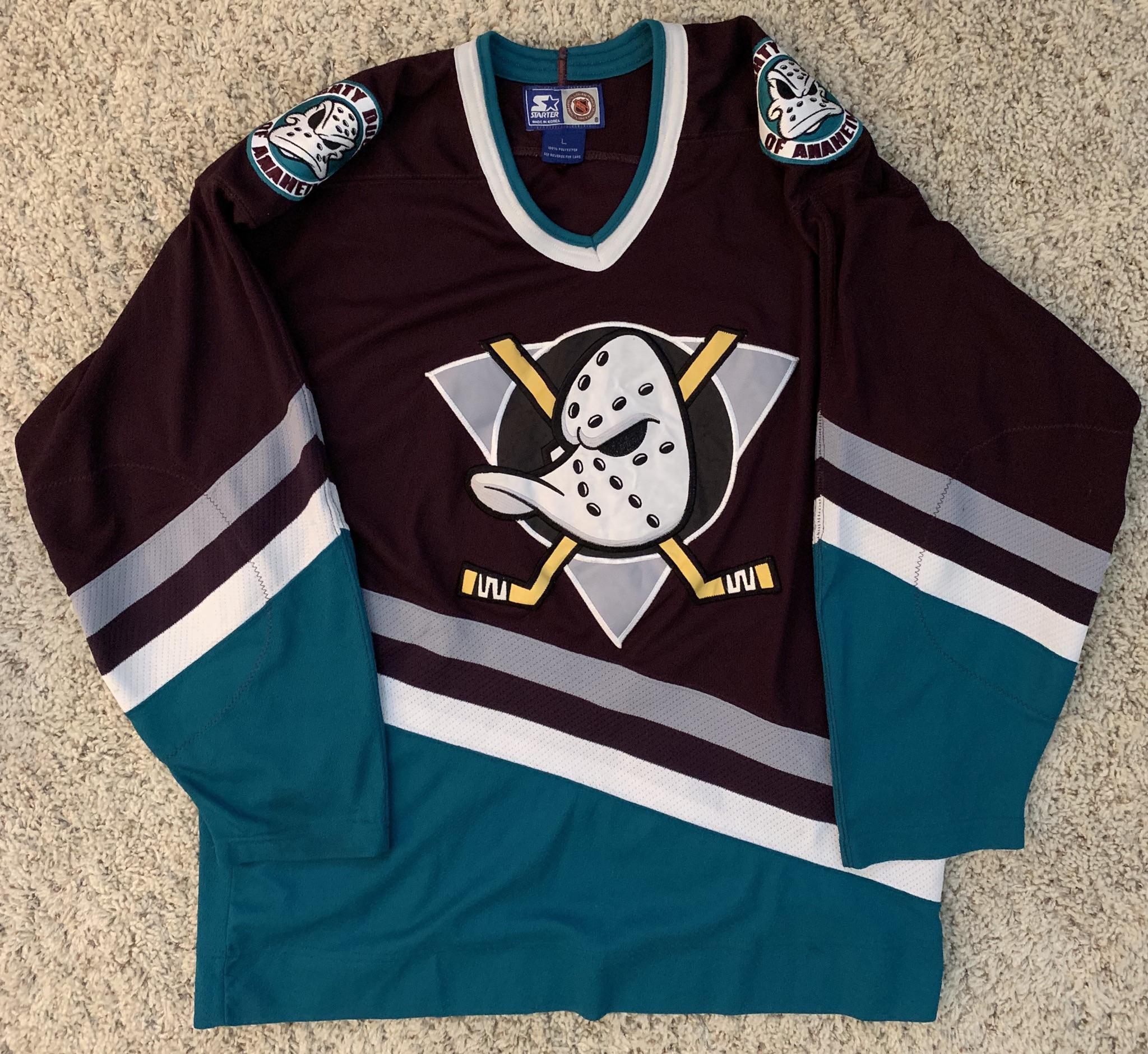 Finally snagged a Mighty Ducks jersey with shoulder patches! r