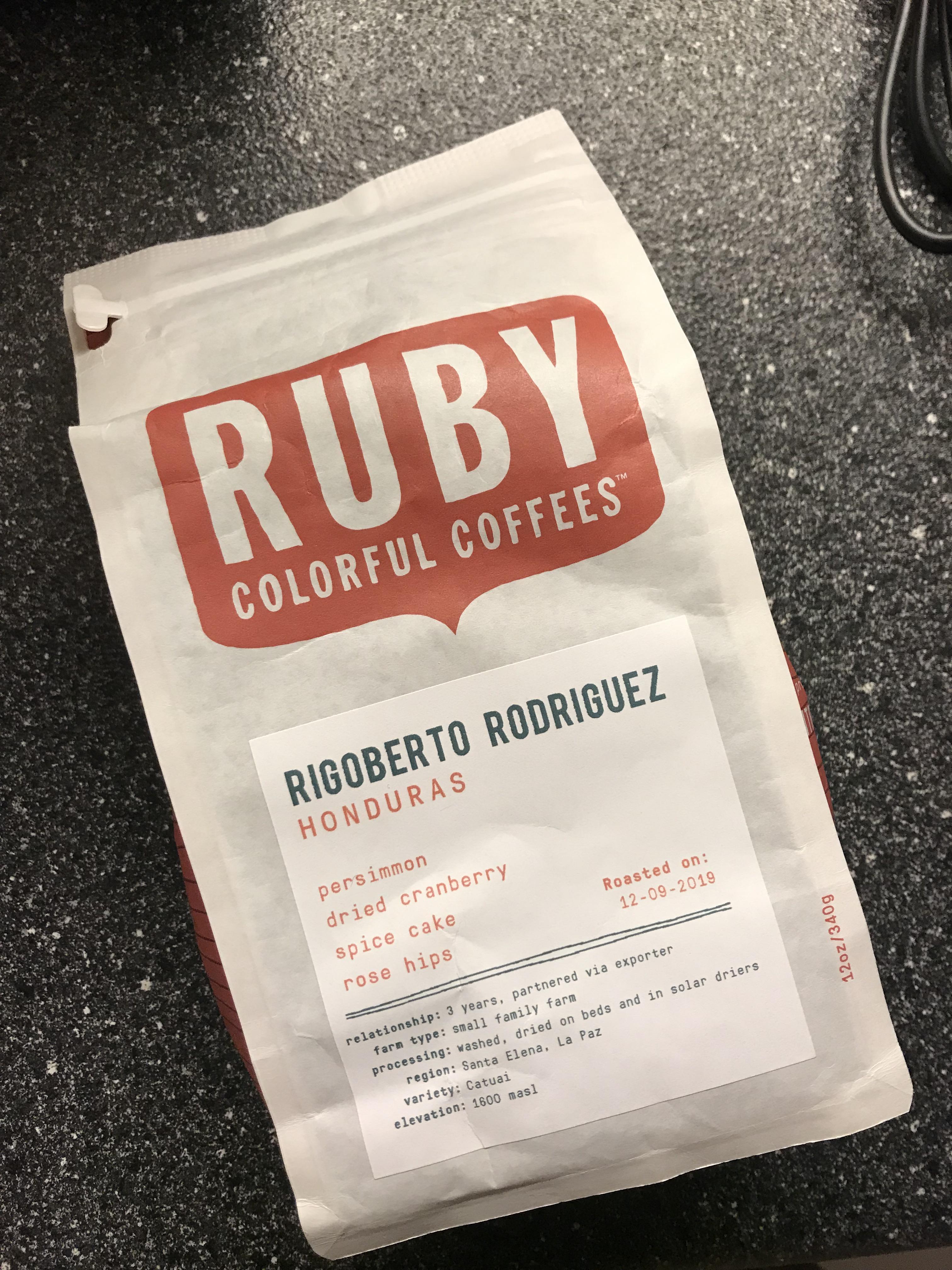 Ruby Coffee Roasters WI, USA r/coffeebags