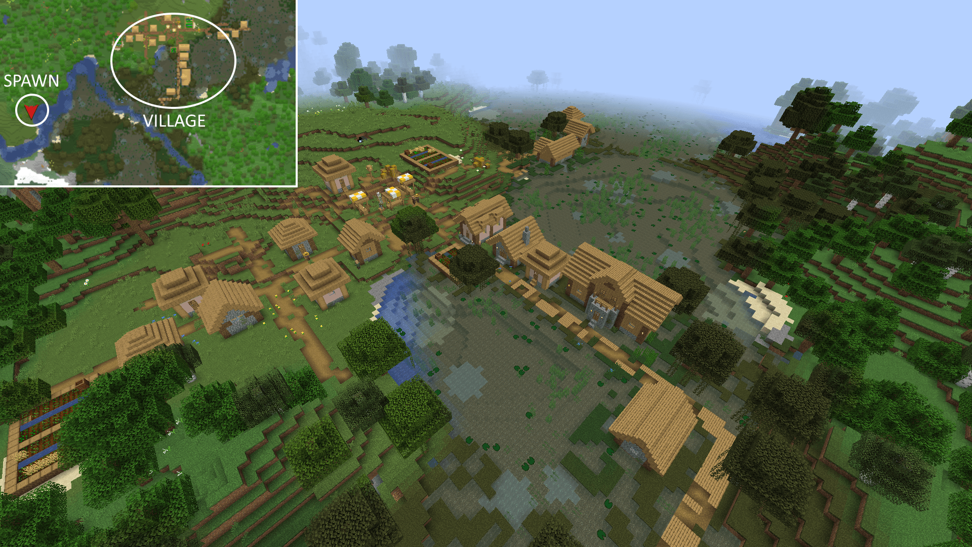 Plainswamp village (1072310596 ) [JAVA 1.141.15] ; Half of the