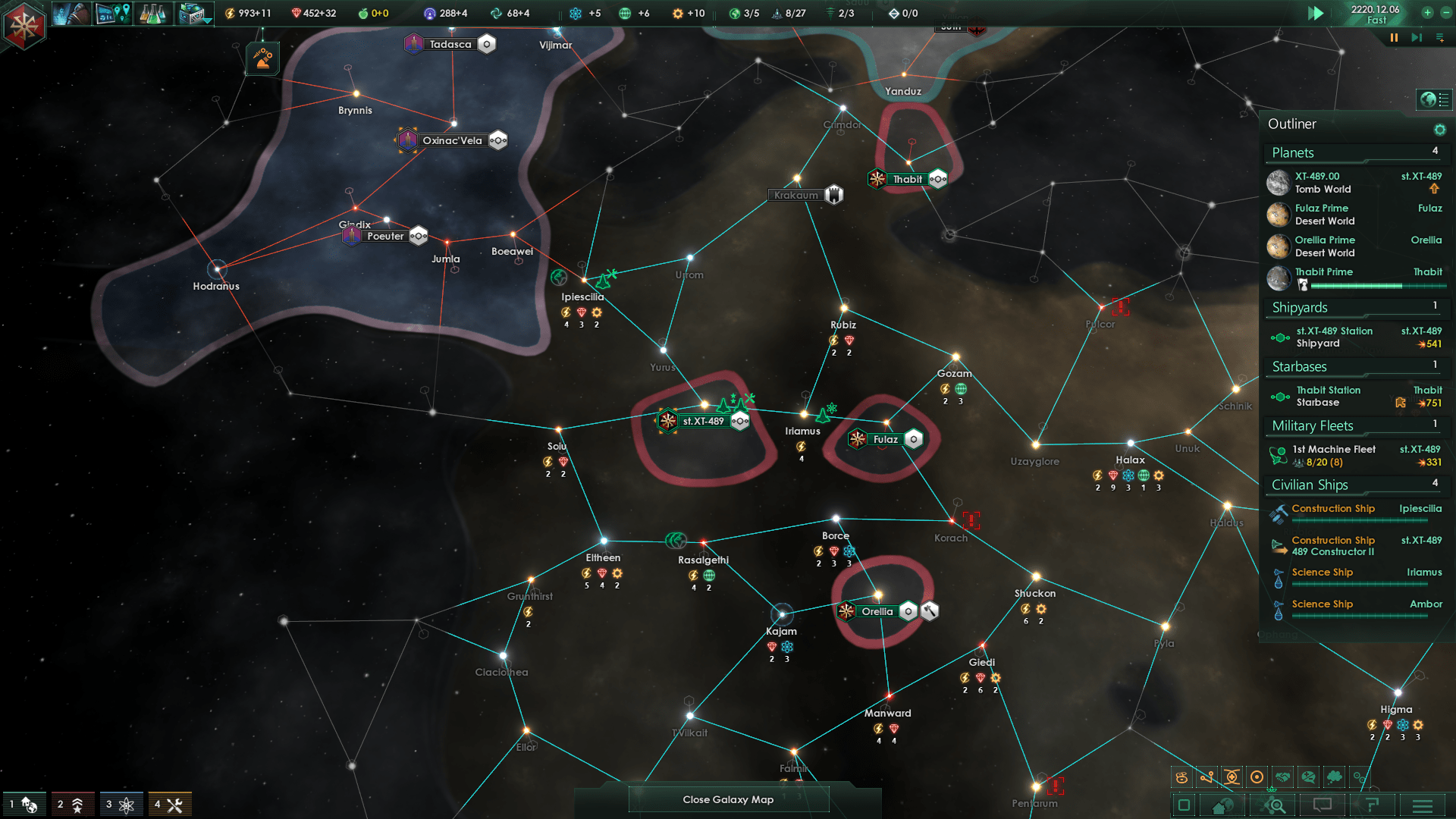 Cherryh Compact Space And Earth Map Confused about borders...? Why are my borders not connecting...but AI's