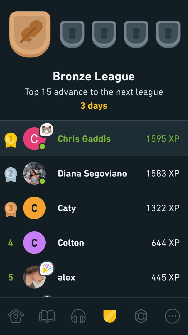 Competition in my friends bronze league is too tight r/duolingo