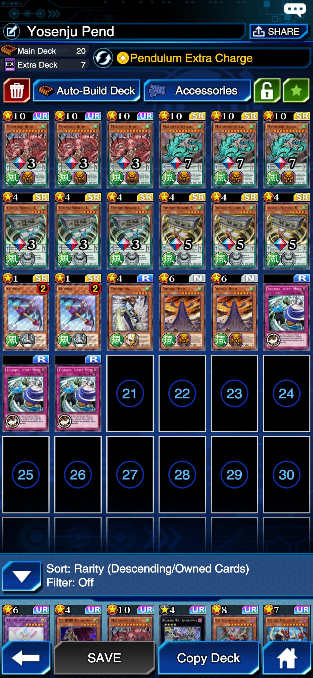 Yosenju Pendulum Deck Help r/DuelLinks
