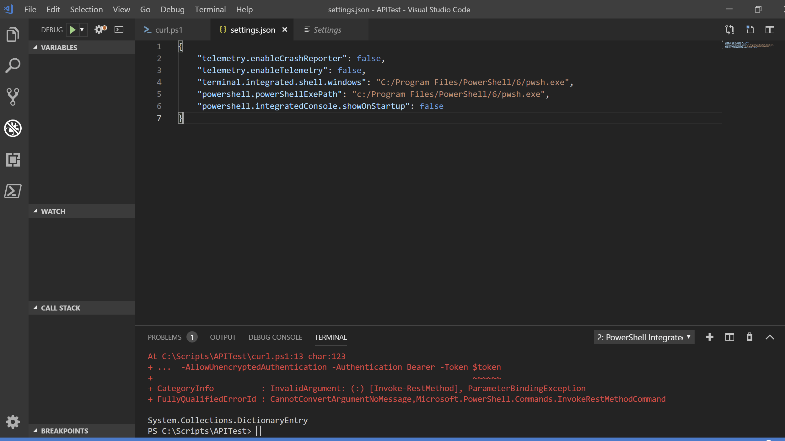 Powershell Core & Integrated Console Hell vscode