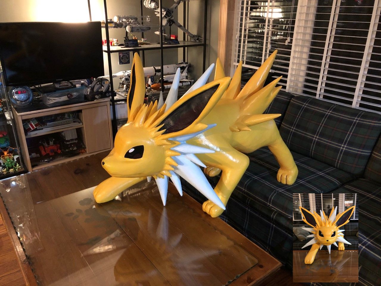 Day 4 Jolteon Lifesize Sculpture! r/pokemon