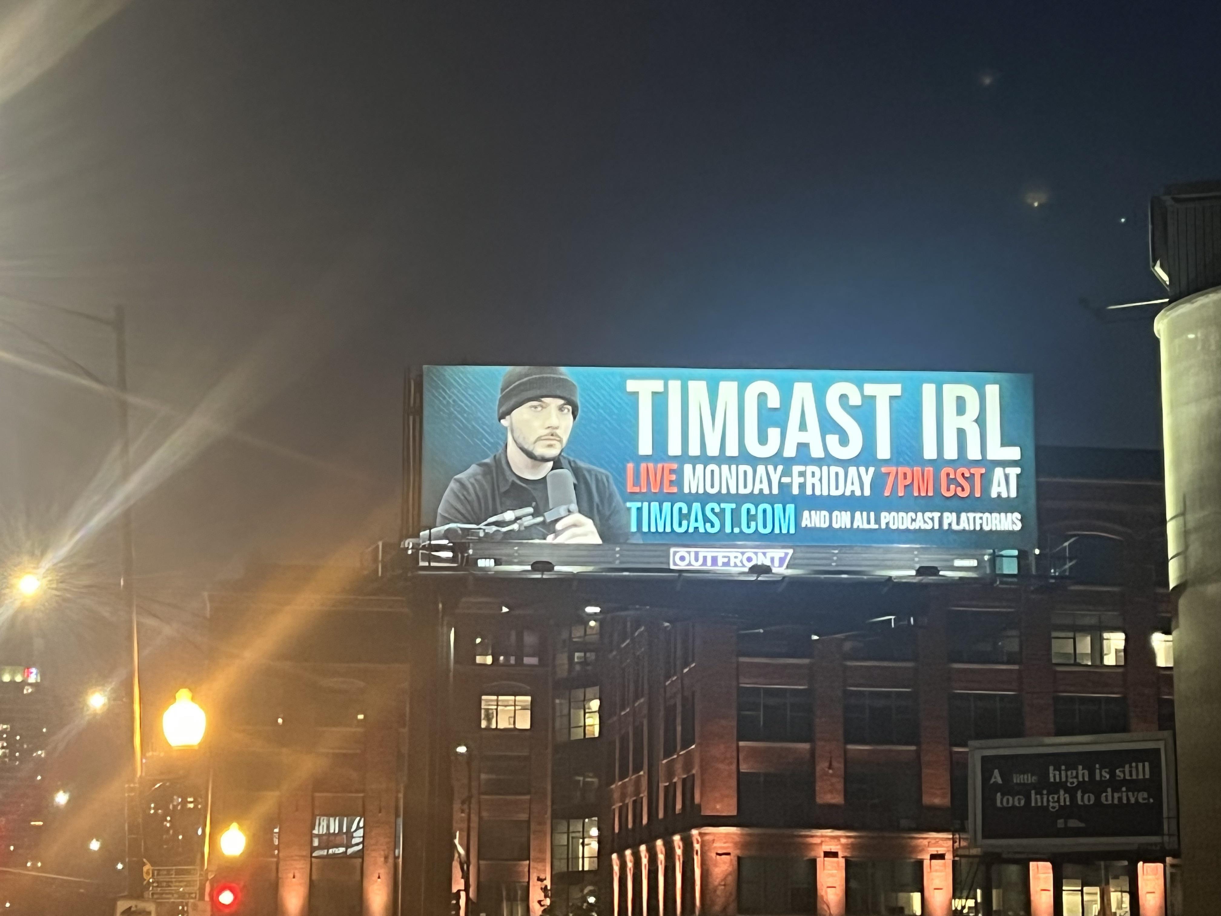 Tim Pool with a billboard in downtown Chicago. Regardless of my opinion I think it's a smart