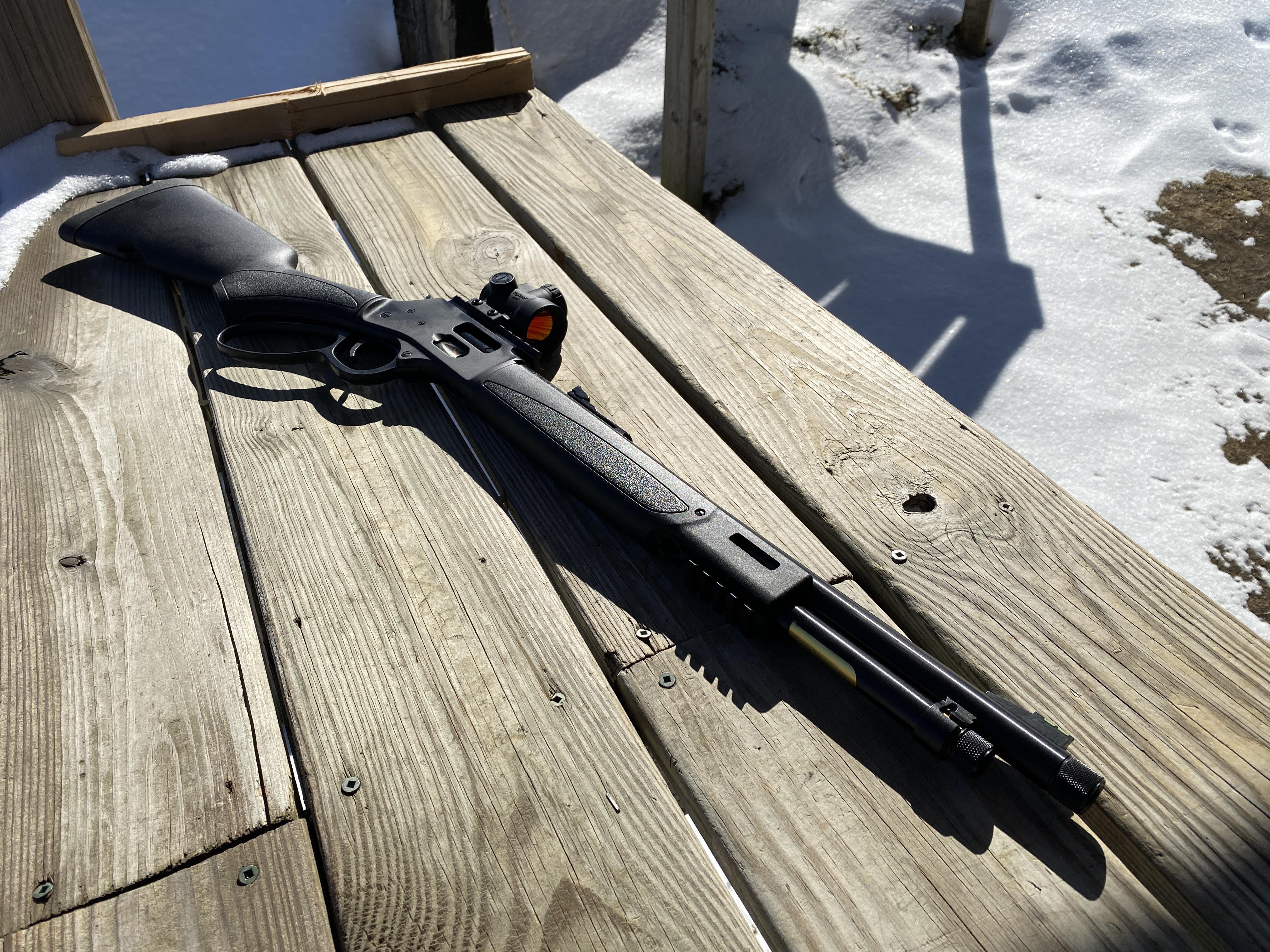 Finally got out to zero the red dot (Trijicon MRO low mount) on my 44