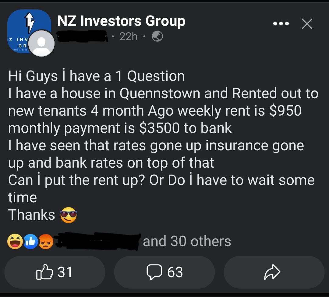 Four months in, this landlord is already wanting to raise the rent. r