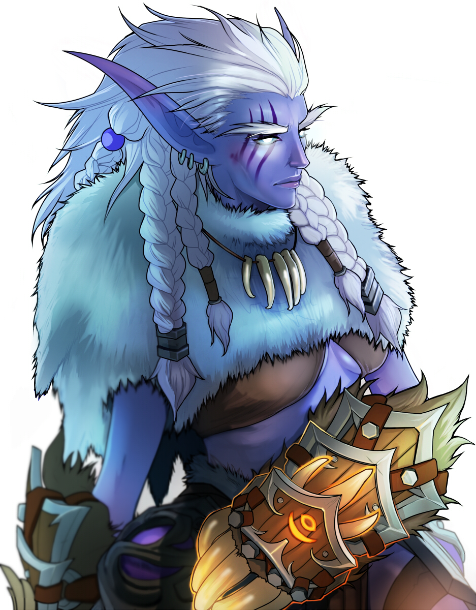 Nightelf druid art by me r/wow