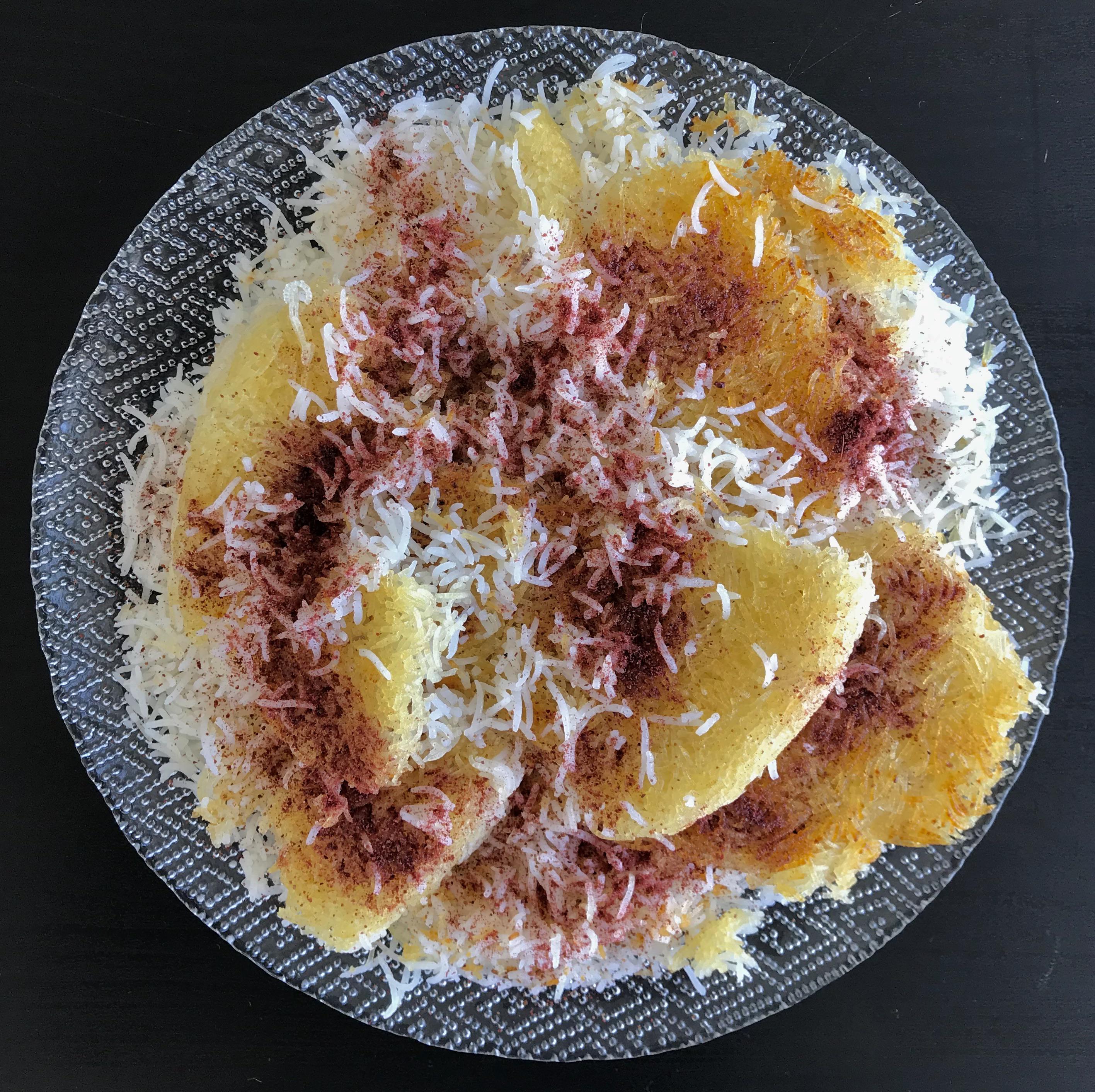 [Homemade] Persian rice with tadig and sumac r/food