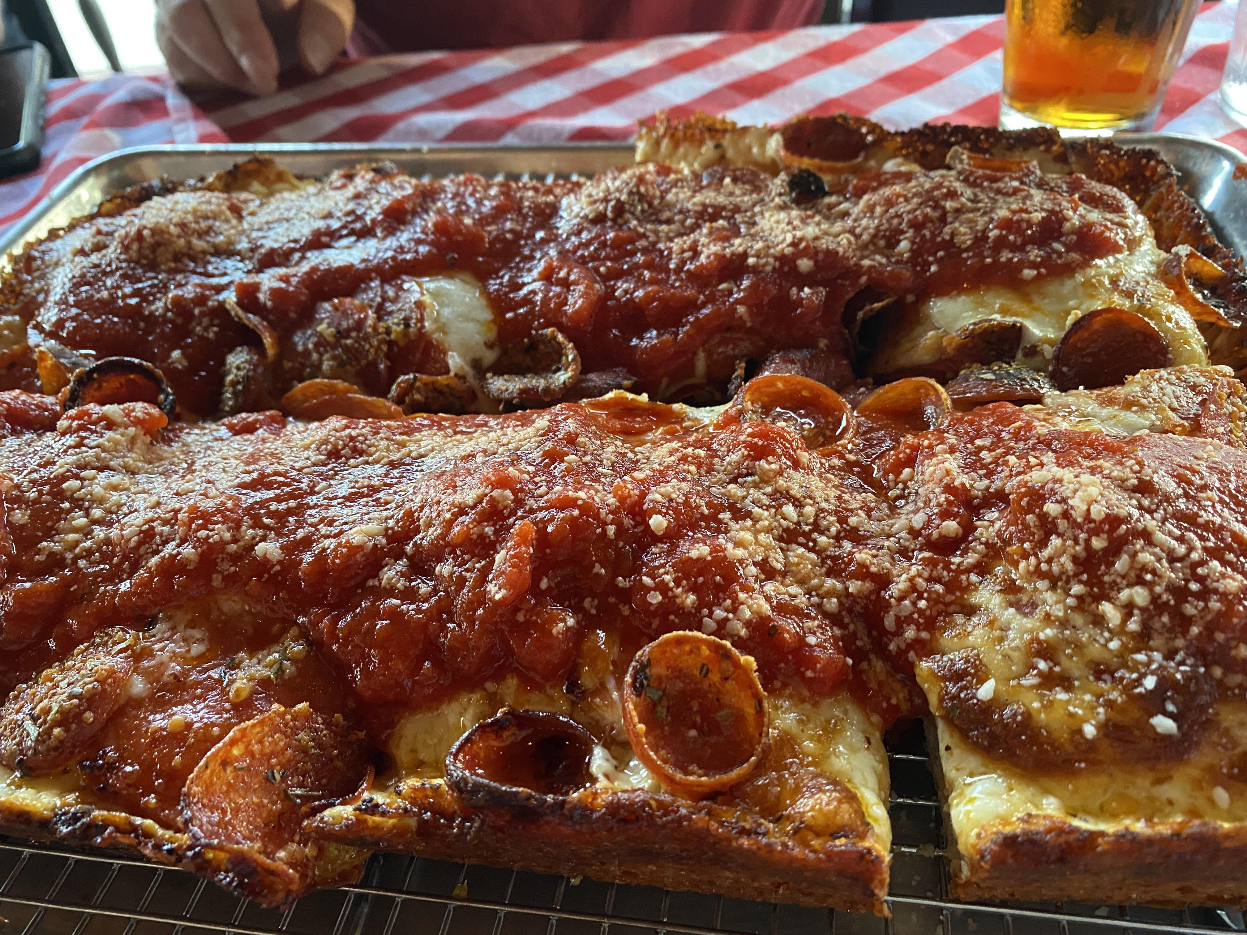 Detroit style from NONA Slice House in Safety Harbor, FL r/Pizza