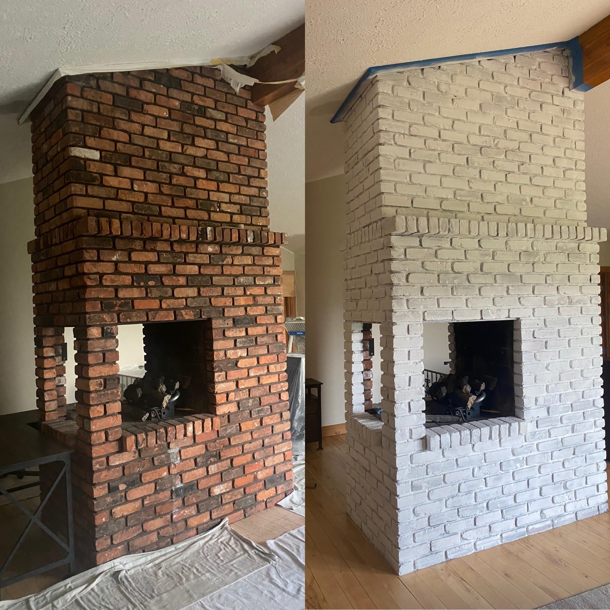 Painting brick fireplace r/HomeDecorating