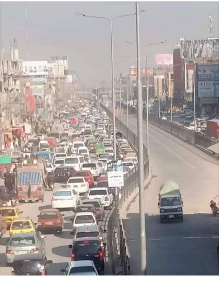 The absolute state of Peshawar's main road, The University Road due to