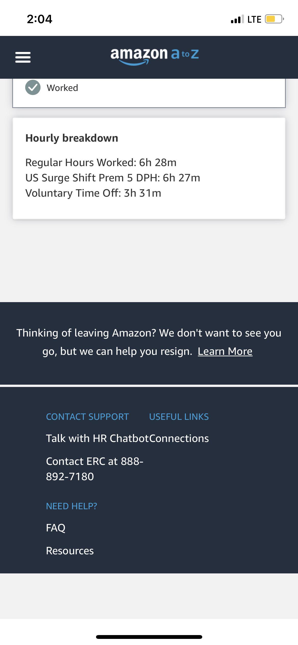 Does voluntary time off qualify for surge pay? I was scheduled for two