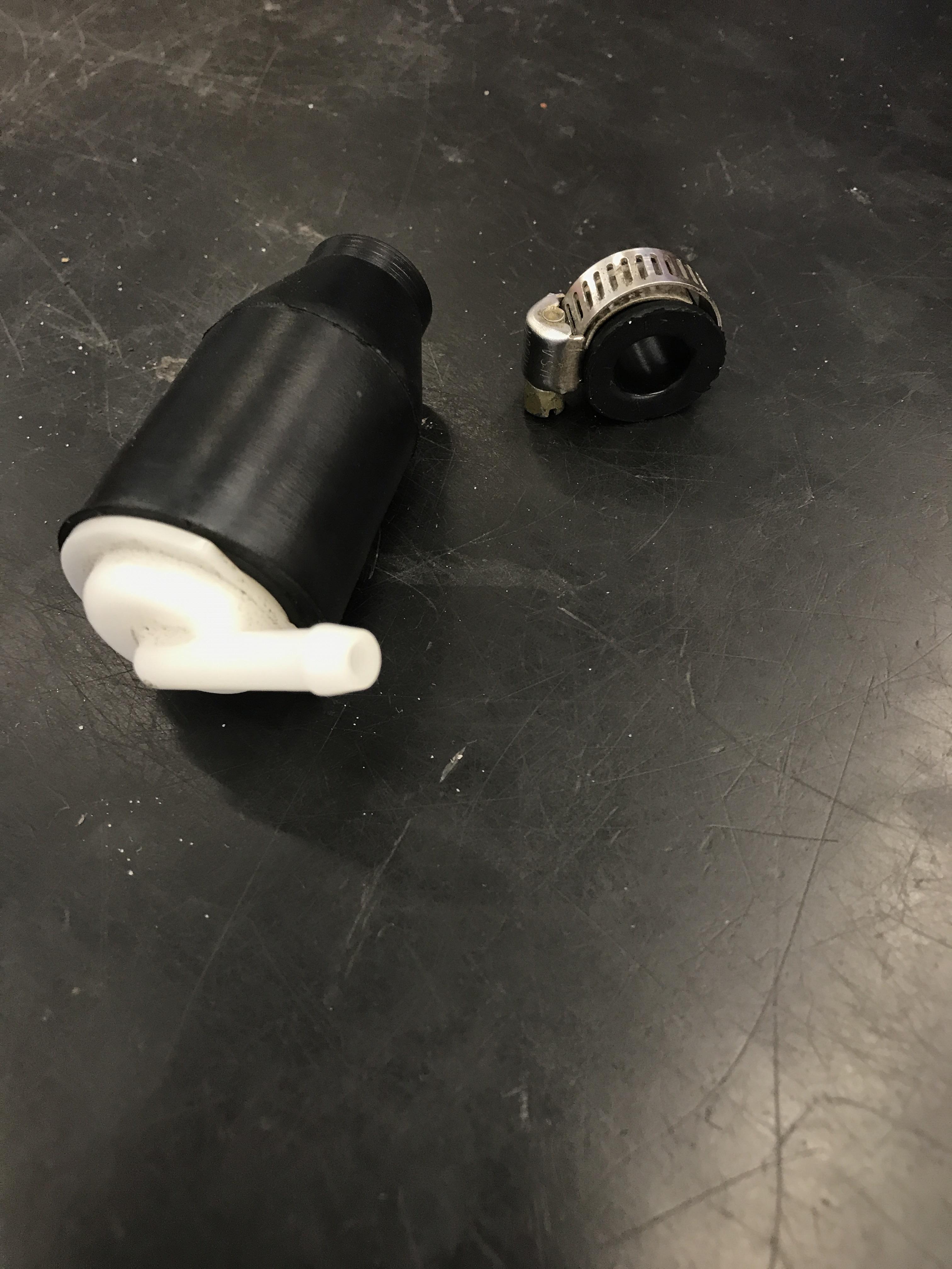 1990 Jeep Wrangler plastic piece broke near the gas tank, leaking fuel