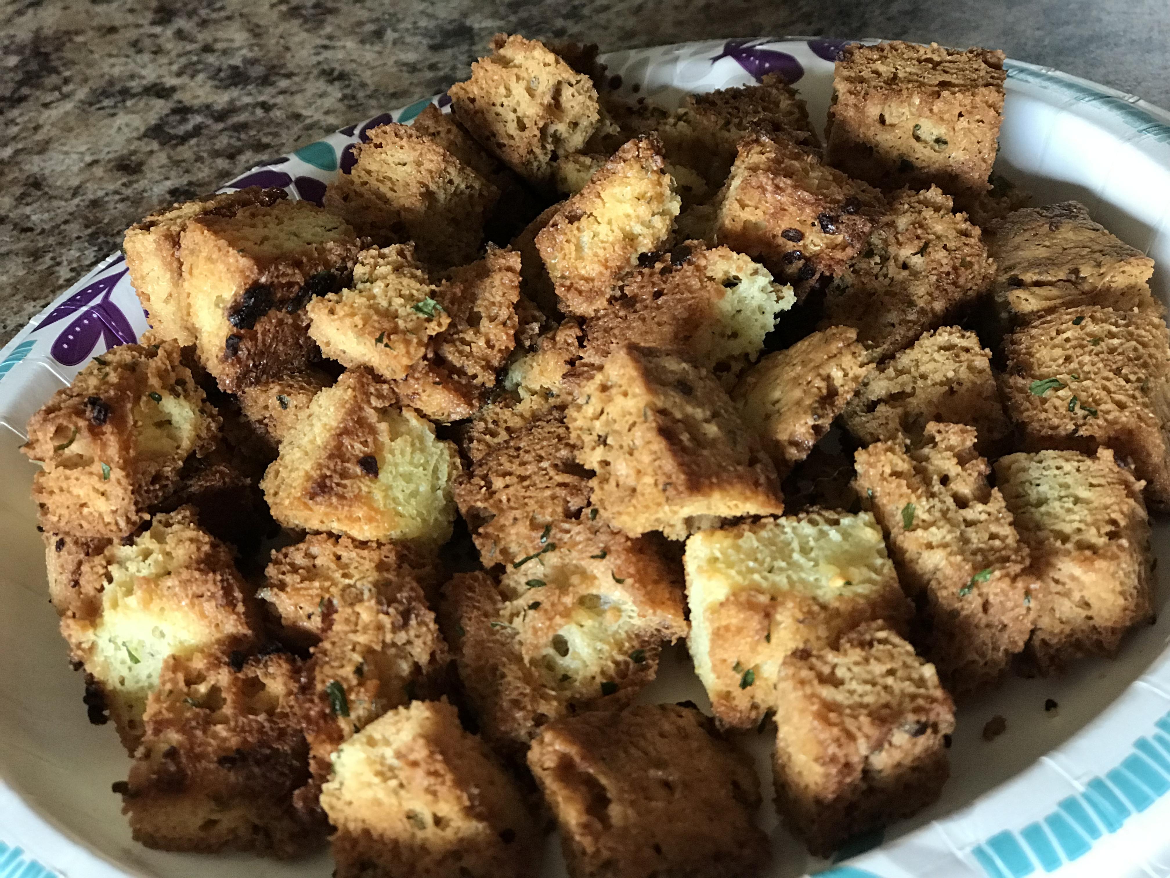 Keto croutons! A while ago I asked r/keto about a recipe for keto