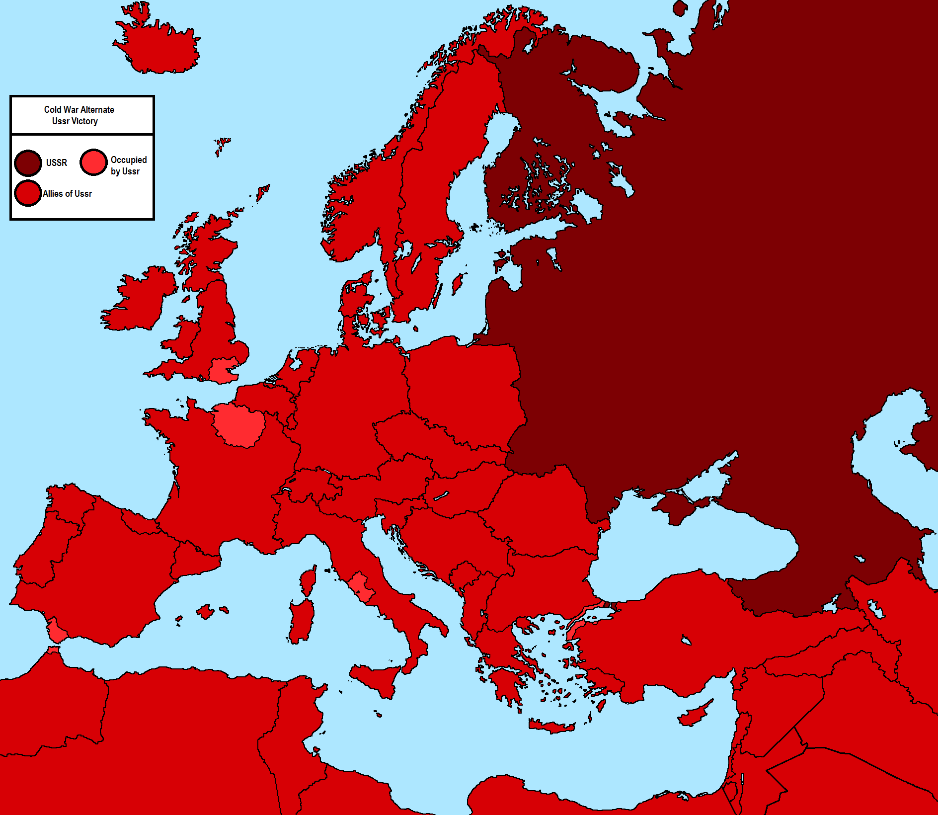 Alternate Soviet Europe Map Cold War Alternate USSR Victory imaginarymaps