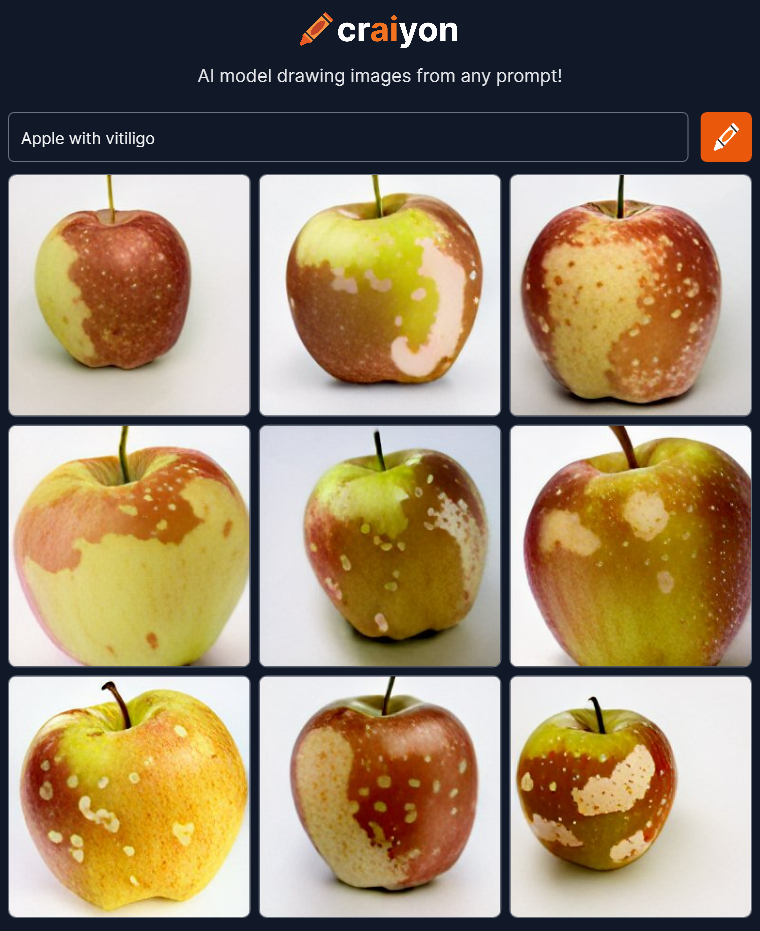 Apple with vitiligo. r/weirddalle