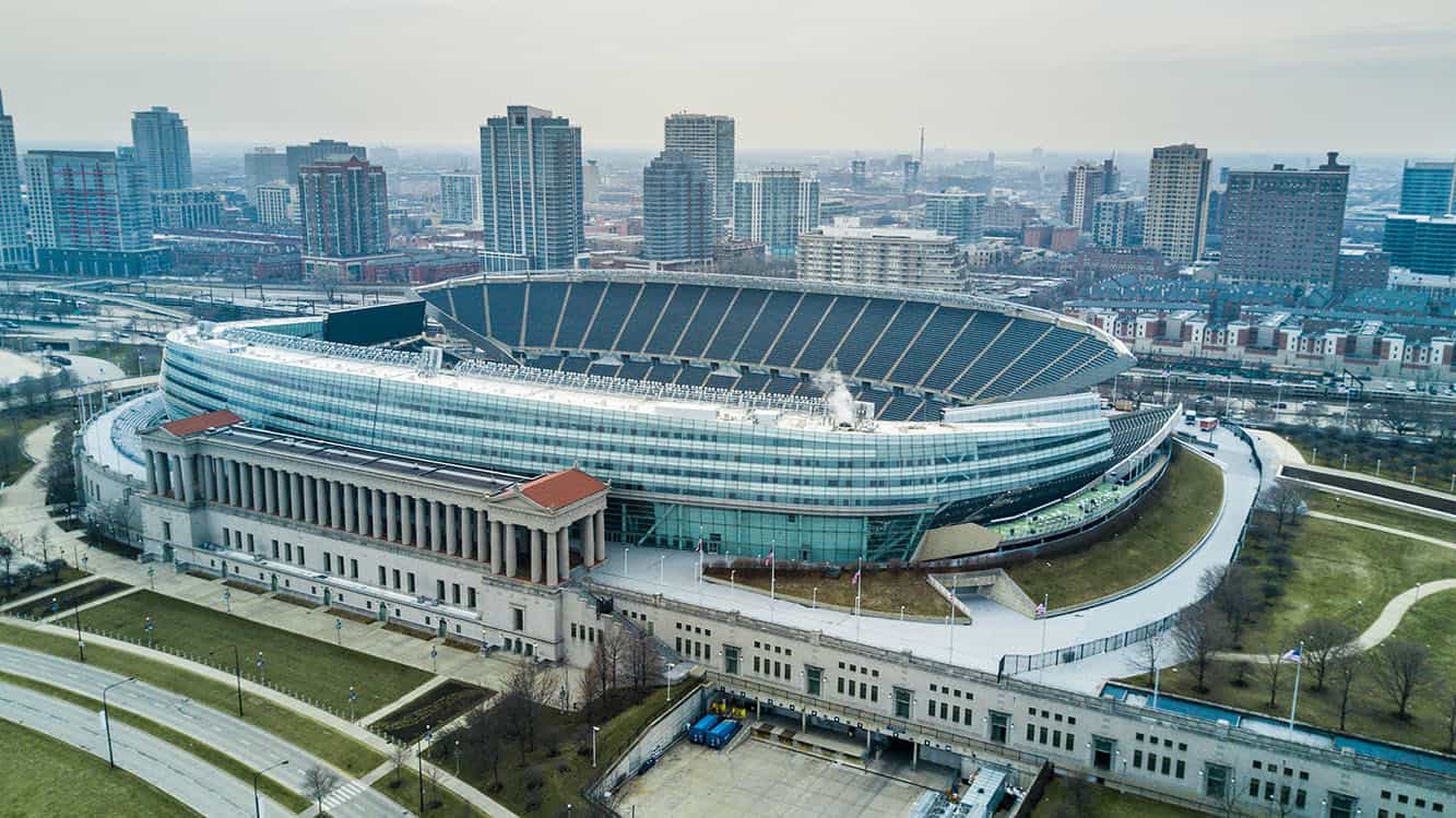Drone Shot of Soldier Field r/chicagofire