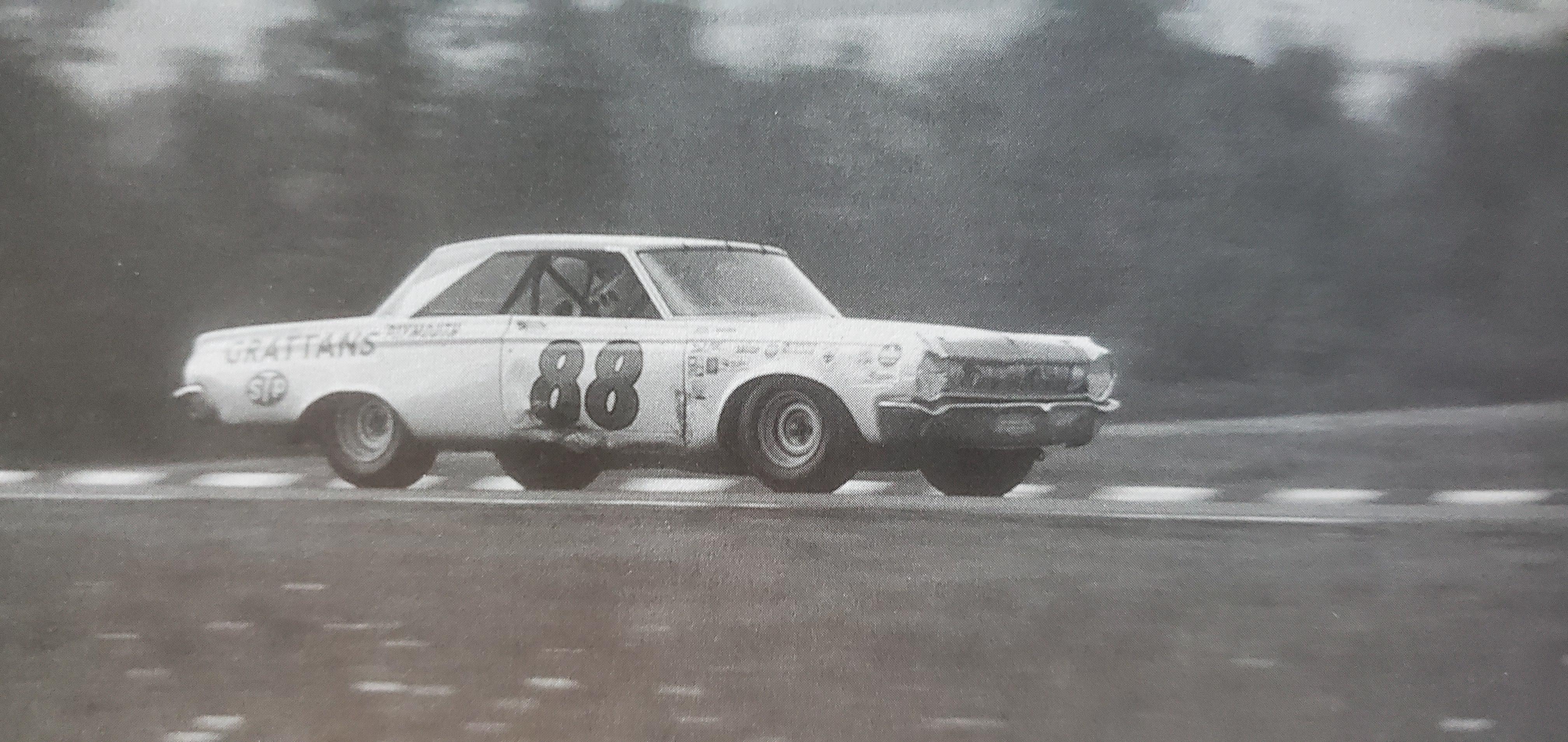 Buddy Baker driving his Number 88 Plymouth to a third place finish in