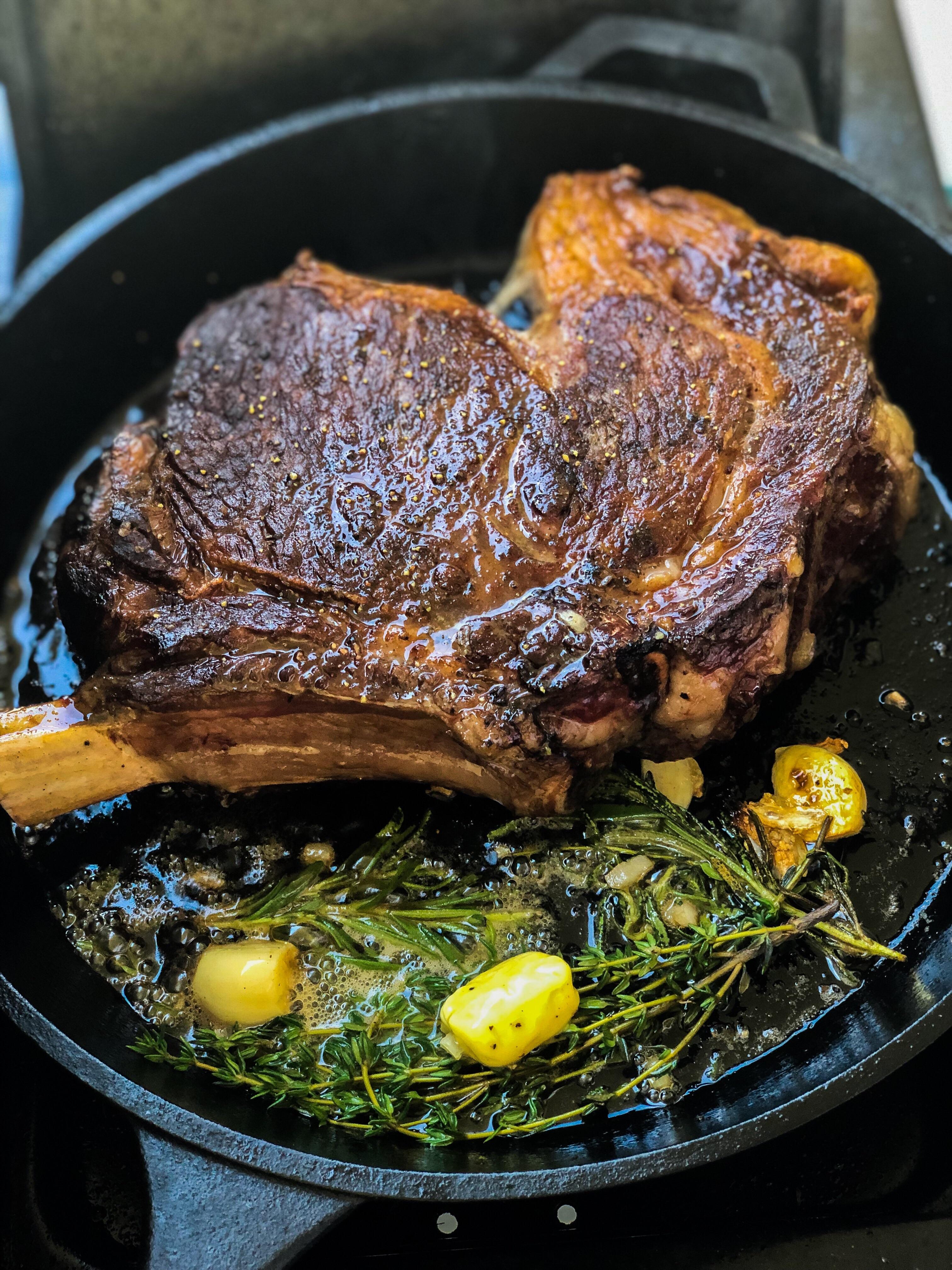 Reverse sear 48oz Prime Cowboy ribeye r/steak