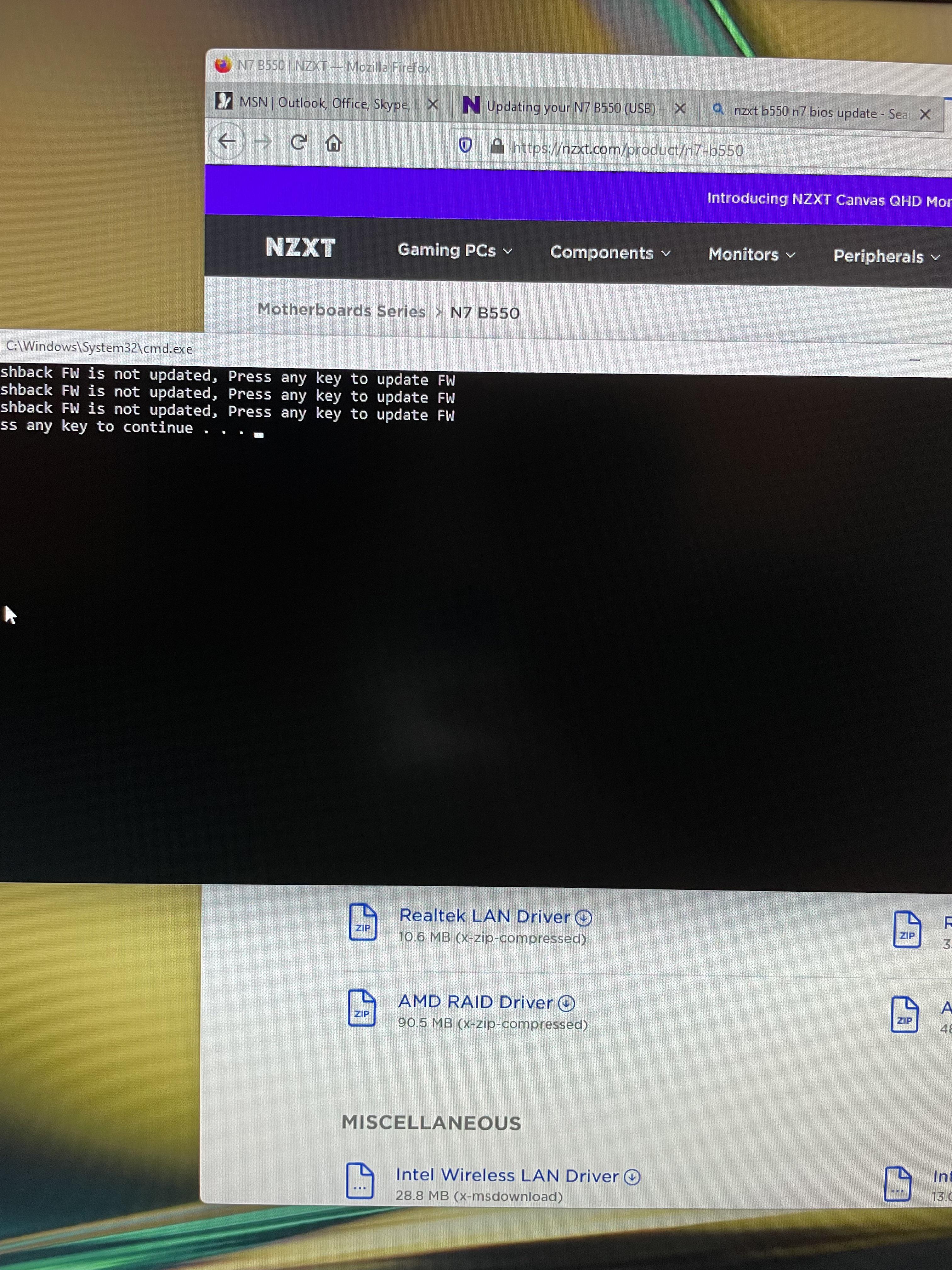 Help downloading latest bios to flash drive? Recently built with the N7