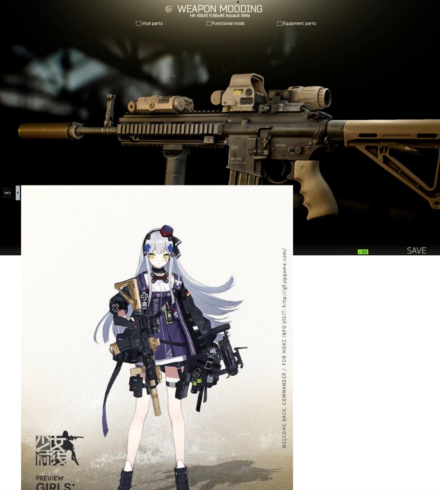 Hk416 mod 3 in escape from tarkov r/girlsfrontline