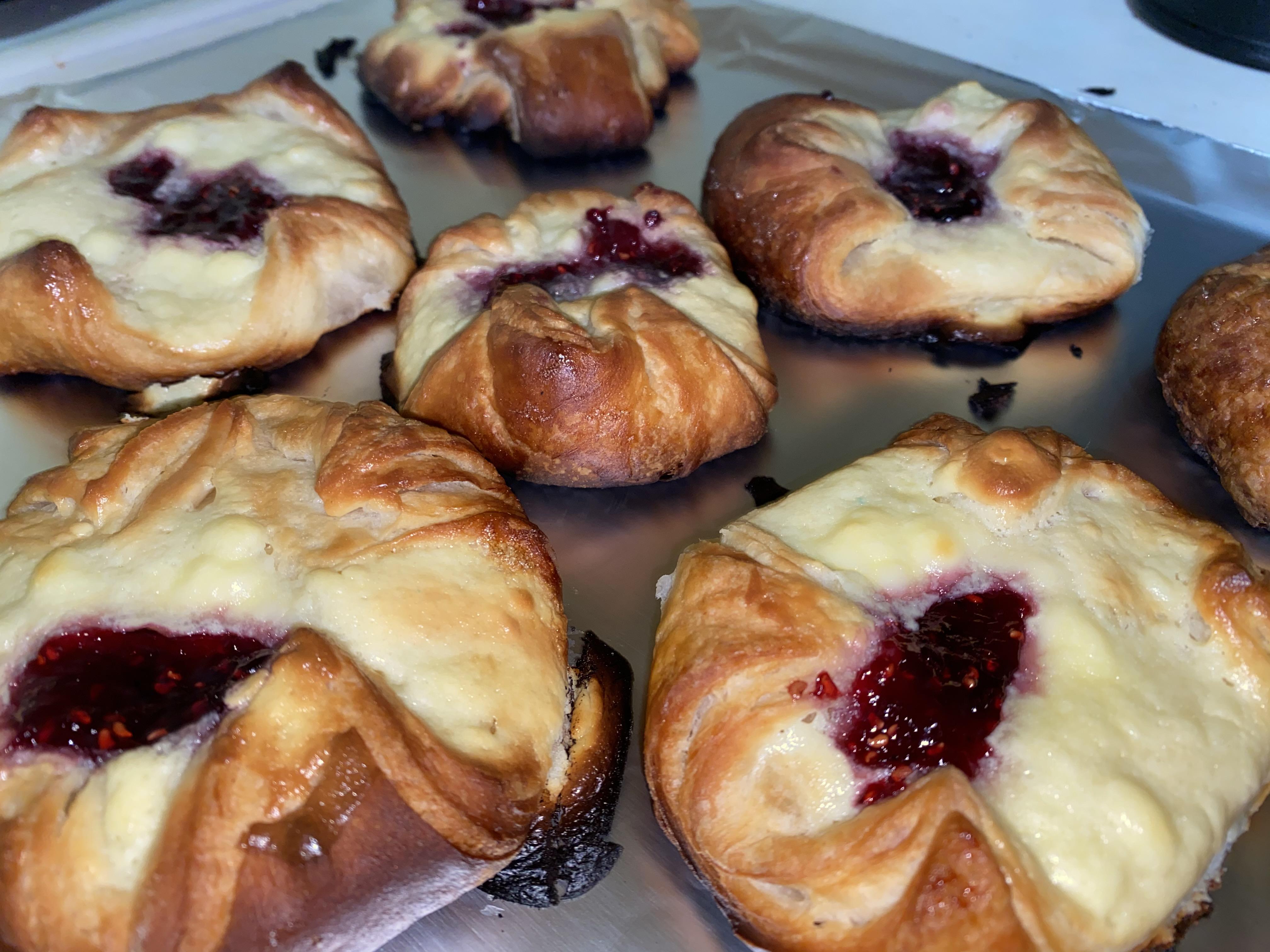 [Homemade] Cheese and Raspberry Jam Danish Pastries r/food