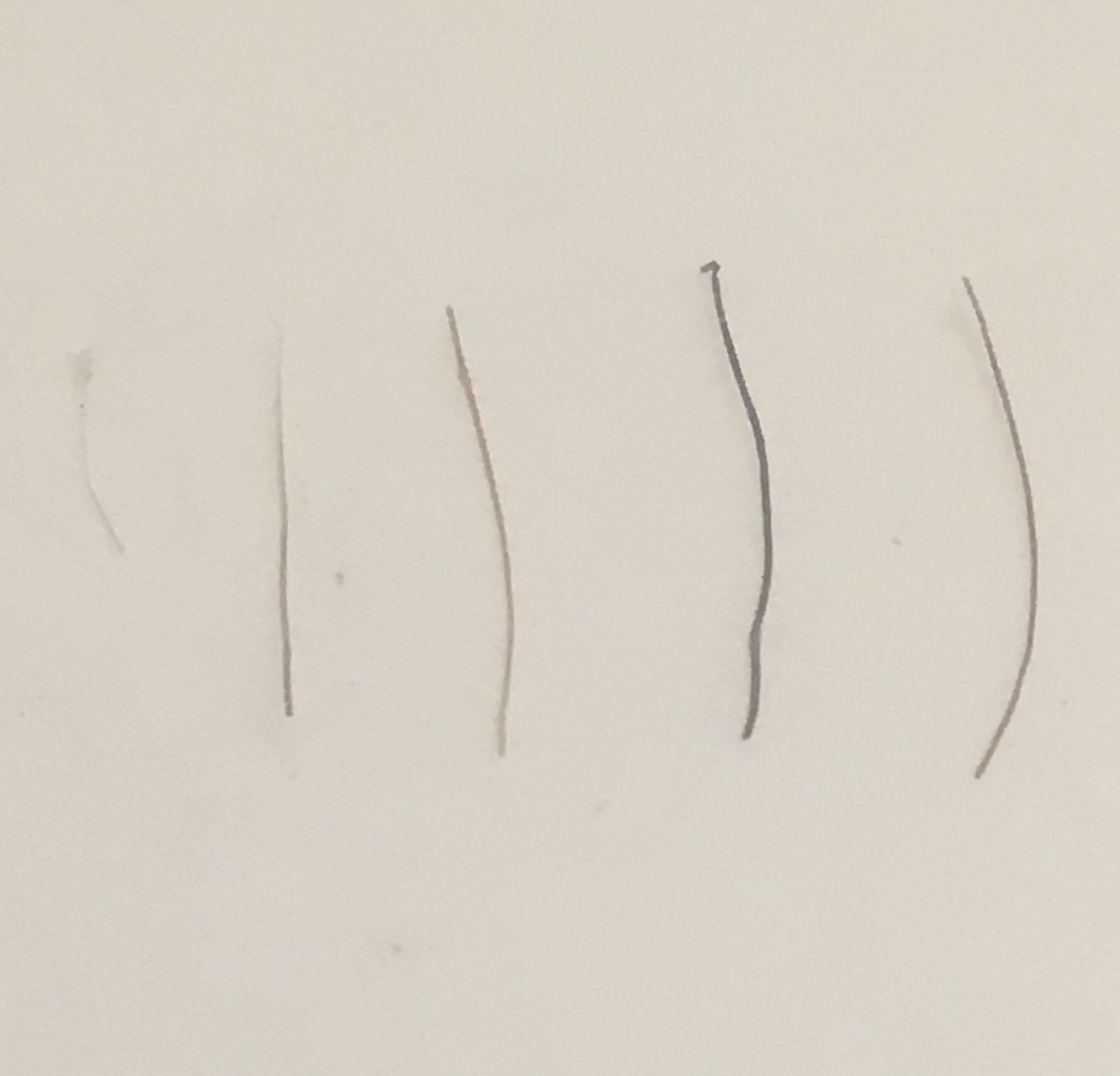 Hairs in different stages that I plucked from my face (I did it so you