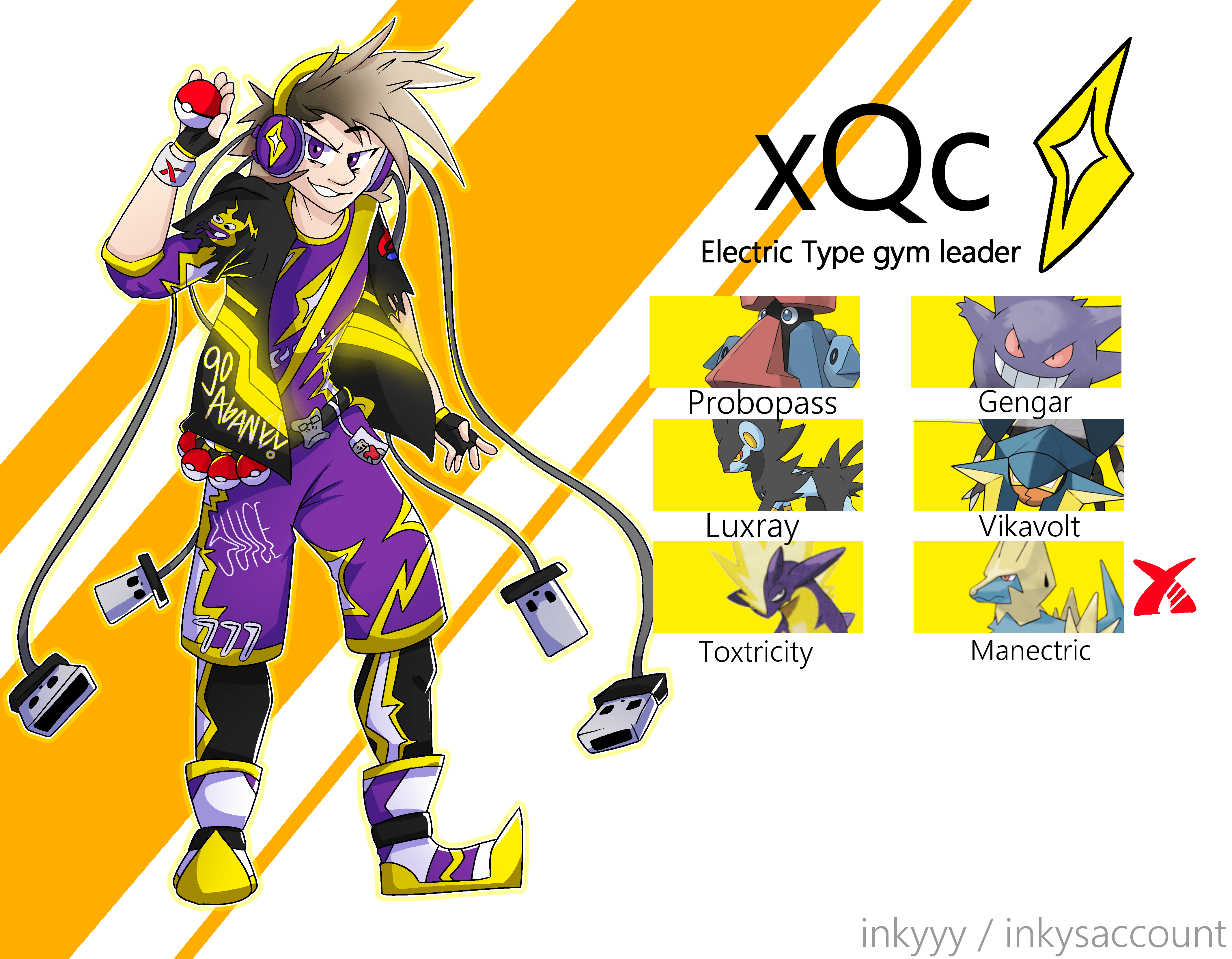 I turned xqc into an electric type gym leader from pokemon sword and