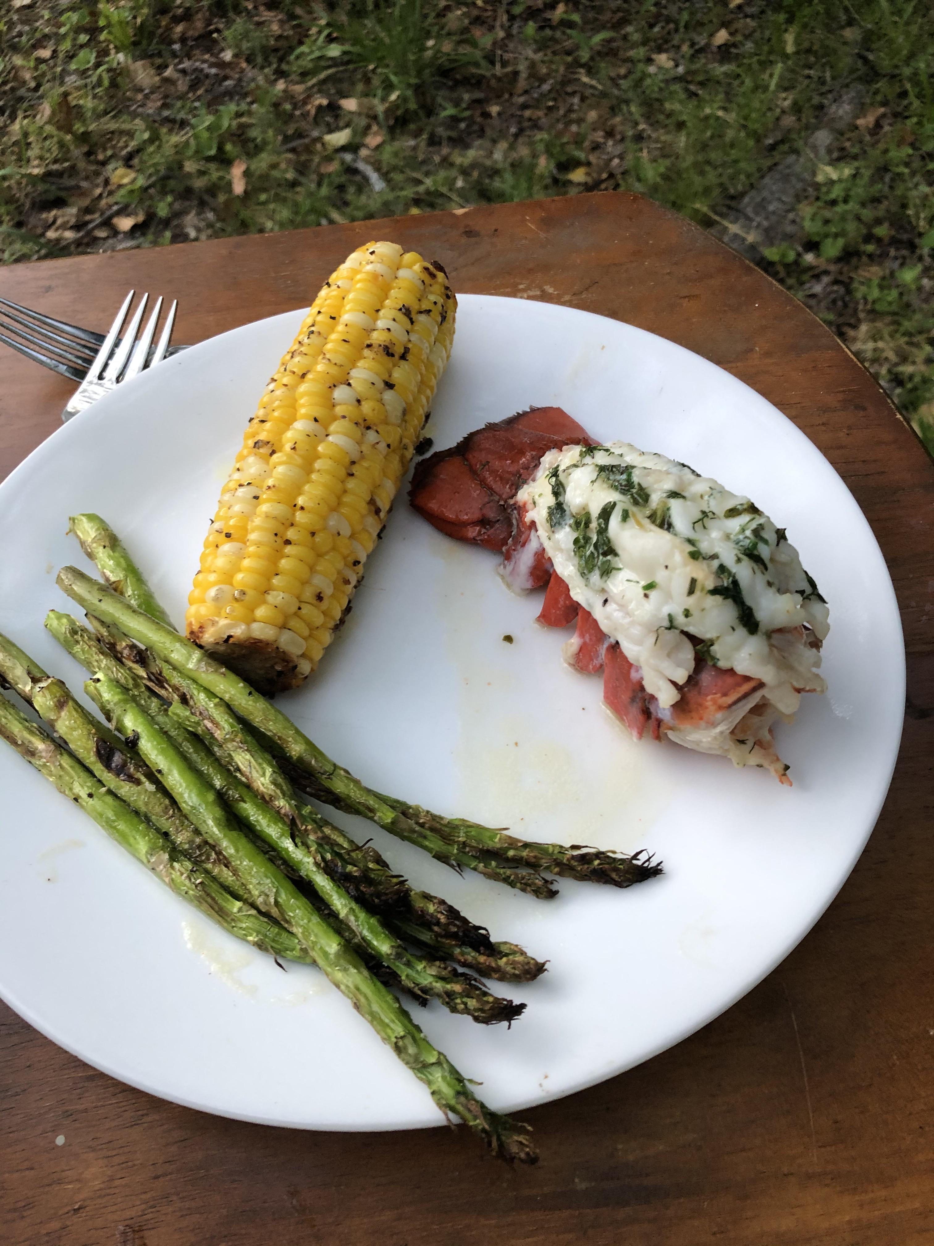 Grilled lobster tails on the er. r/grilling