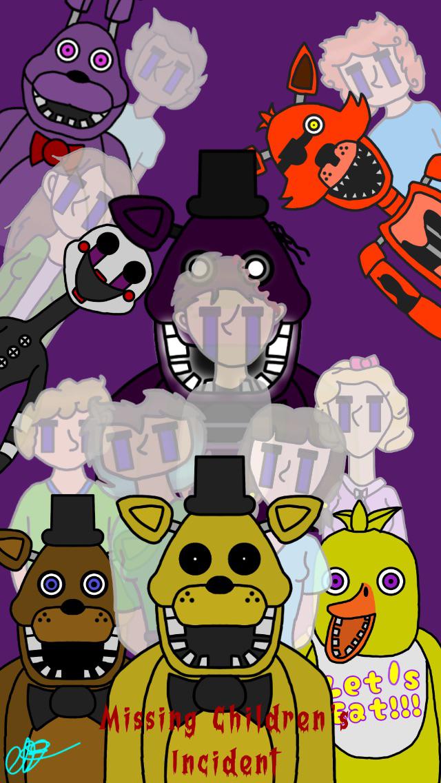 Drew myself a custom FNaF poster. Took me a few hours but totally worth