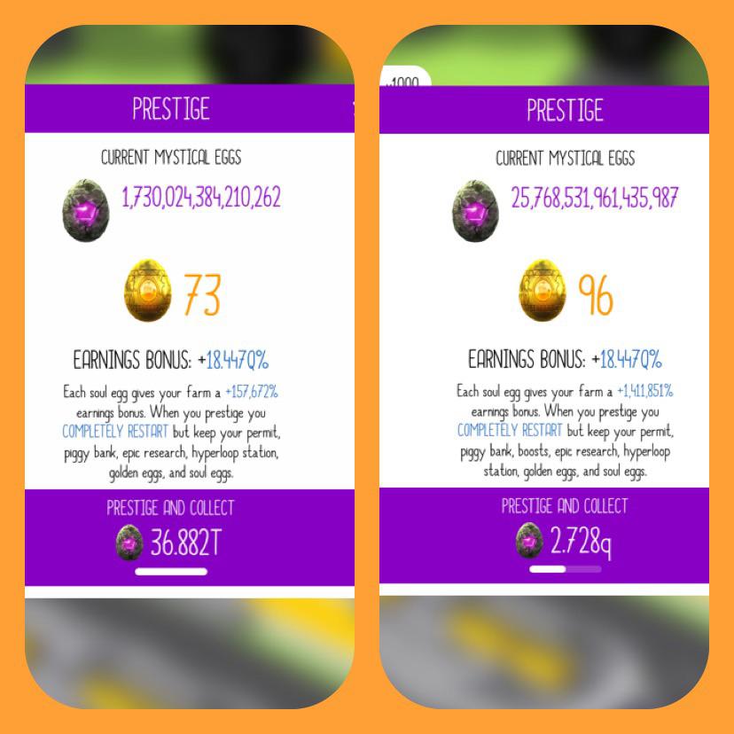 Maxed Out Earning Bonus?!? Guess there’s no point in adding Soul Eggs