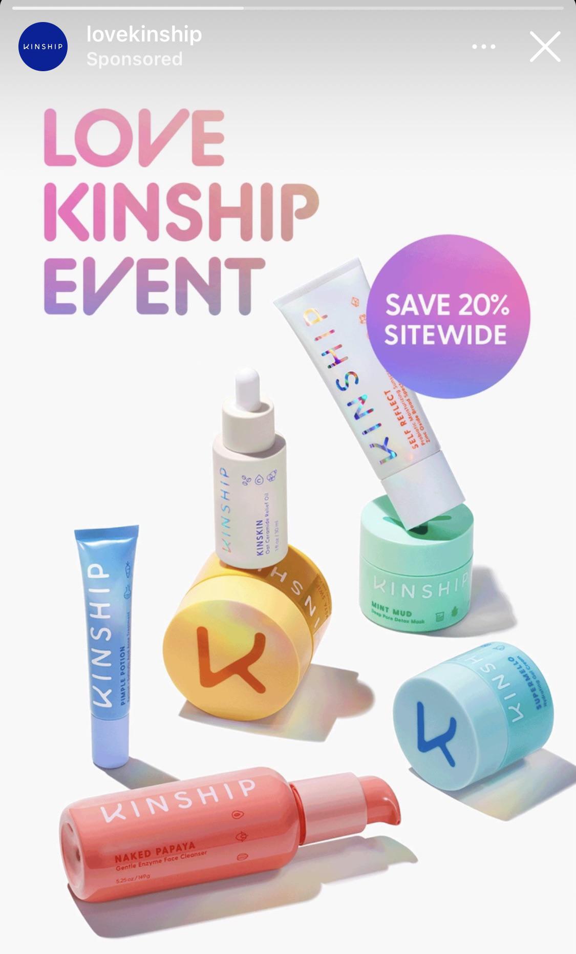 Kinship 20 off sitewide until 2/14 code LOVE20 r/MUAontheCheap