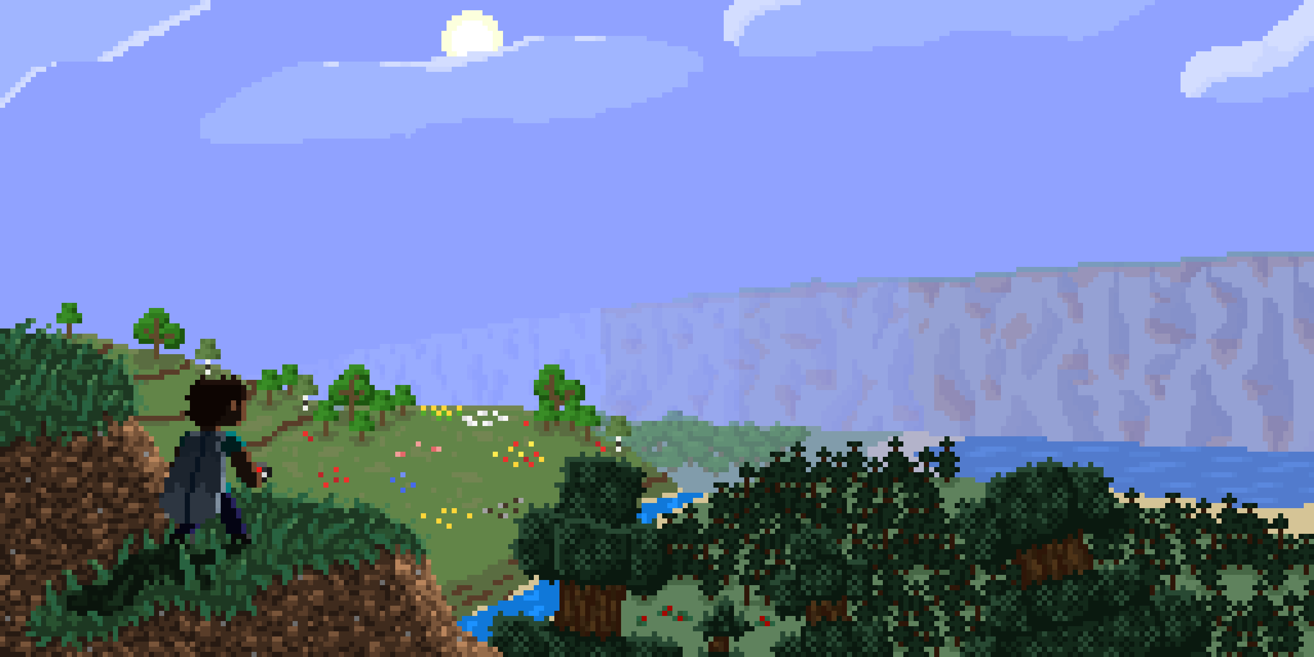Somewhere far away Inspired by Minecraft's Far Lands r/PixelArt