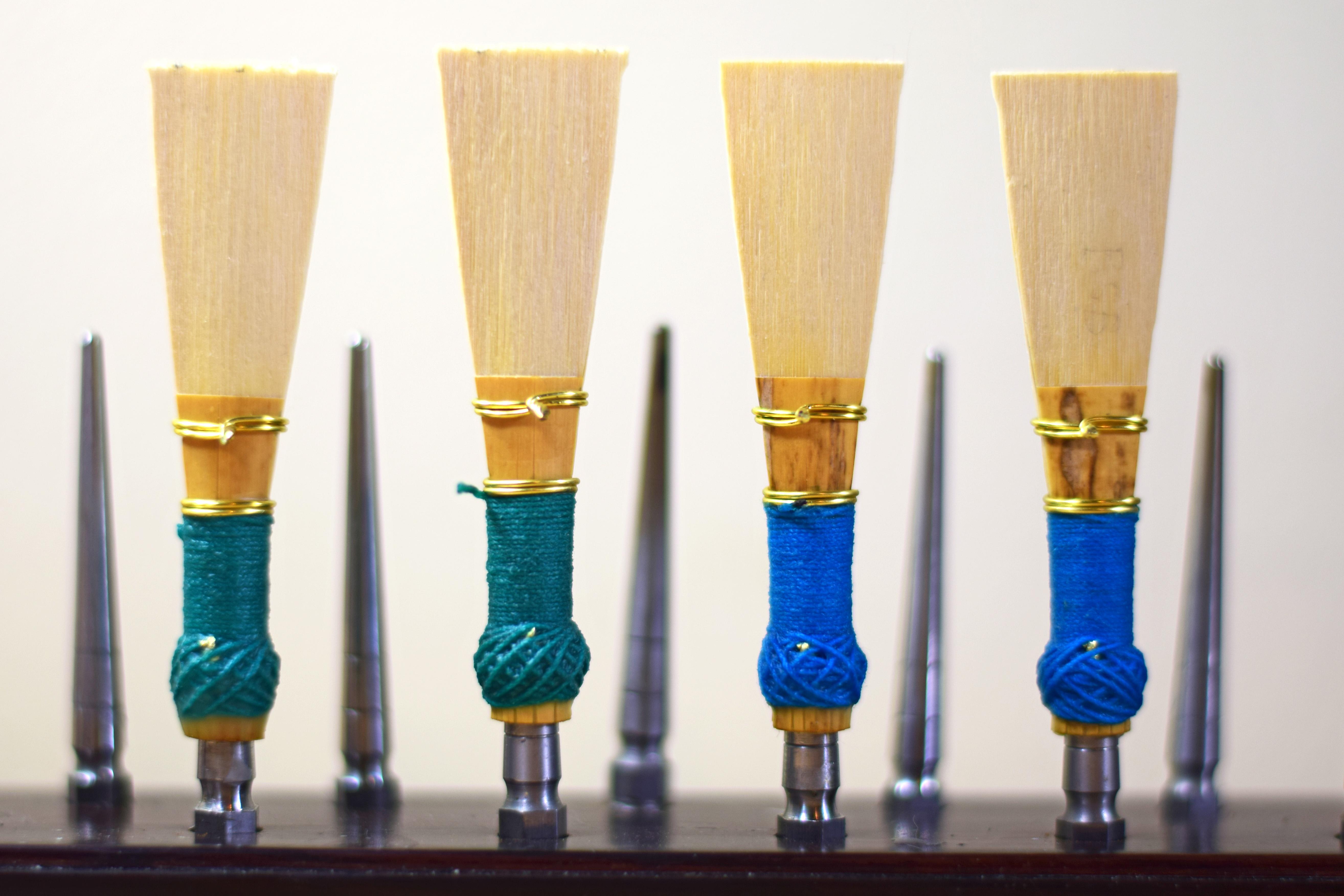 RWW Four baroque reeds wrapped in cotton thread and sealed with