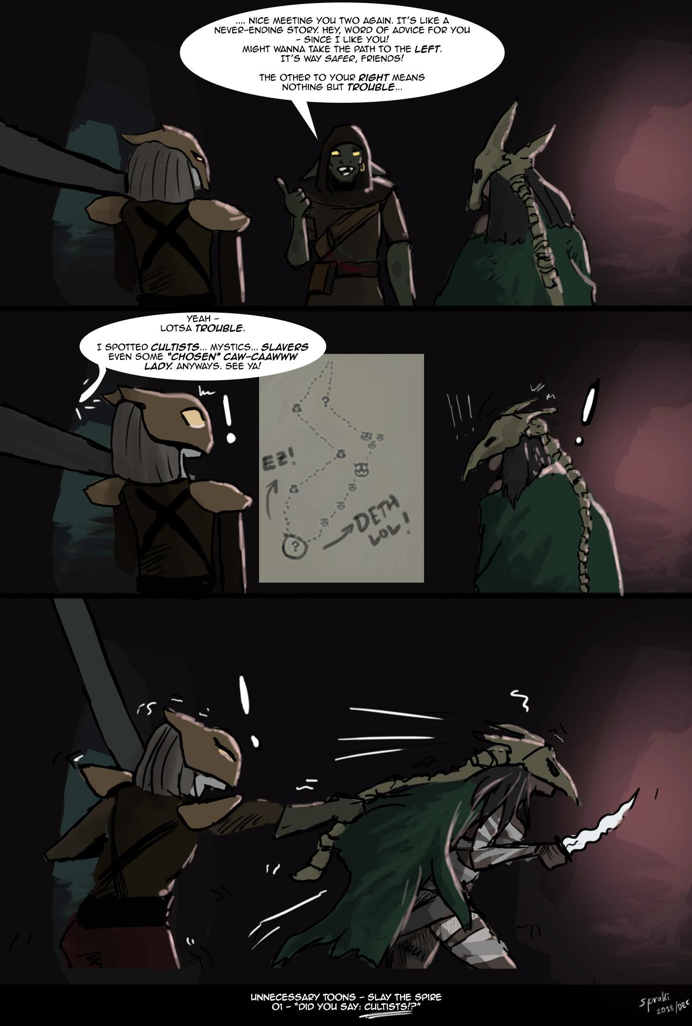 Unnecessary Toons Slay The Spire 01 "Did you say CULTISTS