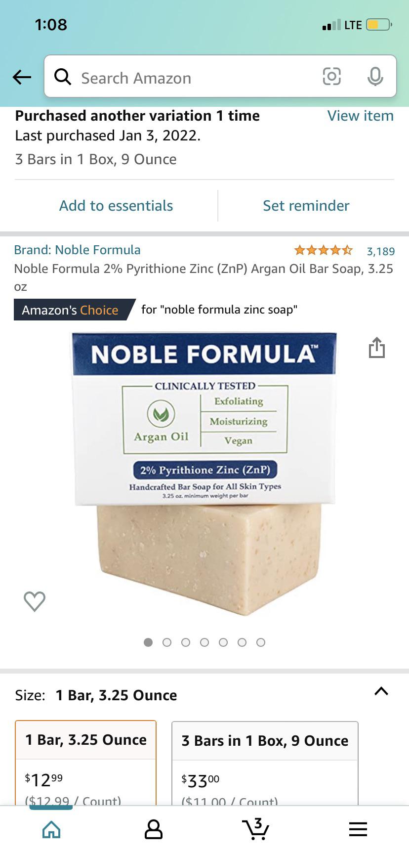 This is a great soap for cystic acne that I've been using for years