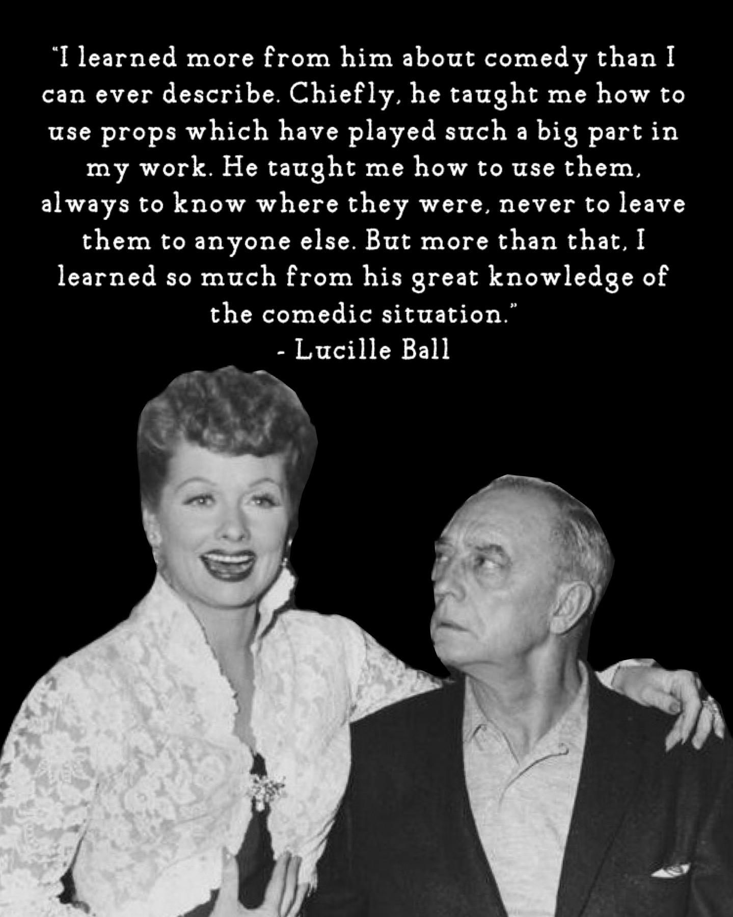 Lucille Ball on Buster Keaton in a 1966 interview with the Boston Globe