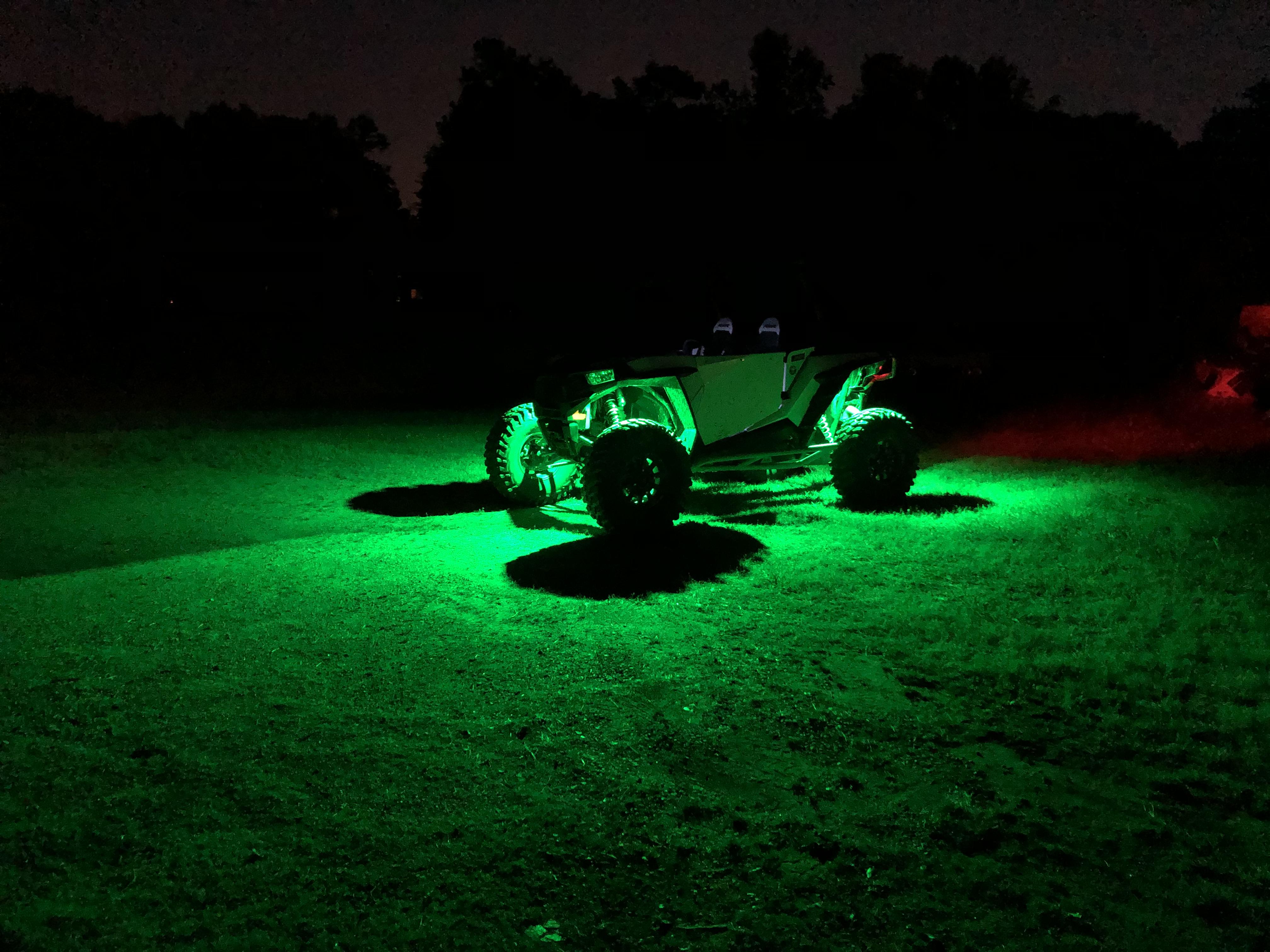 New RGBW rock lights installed r/RZR