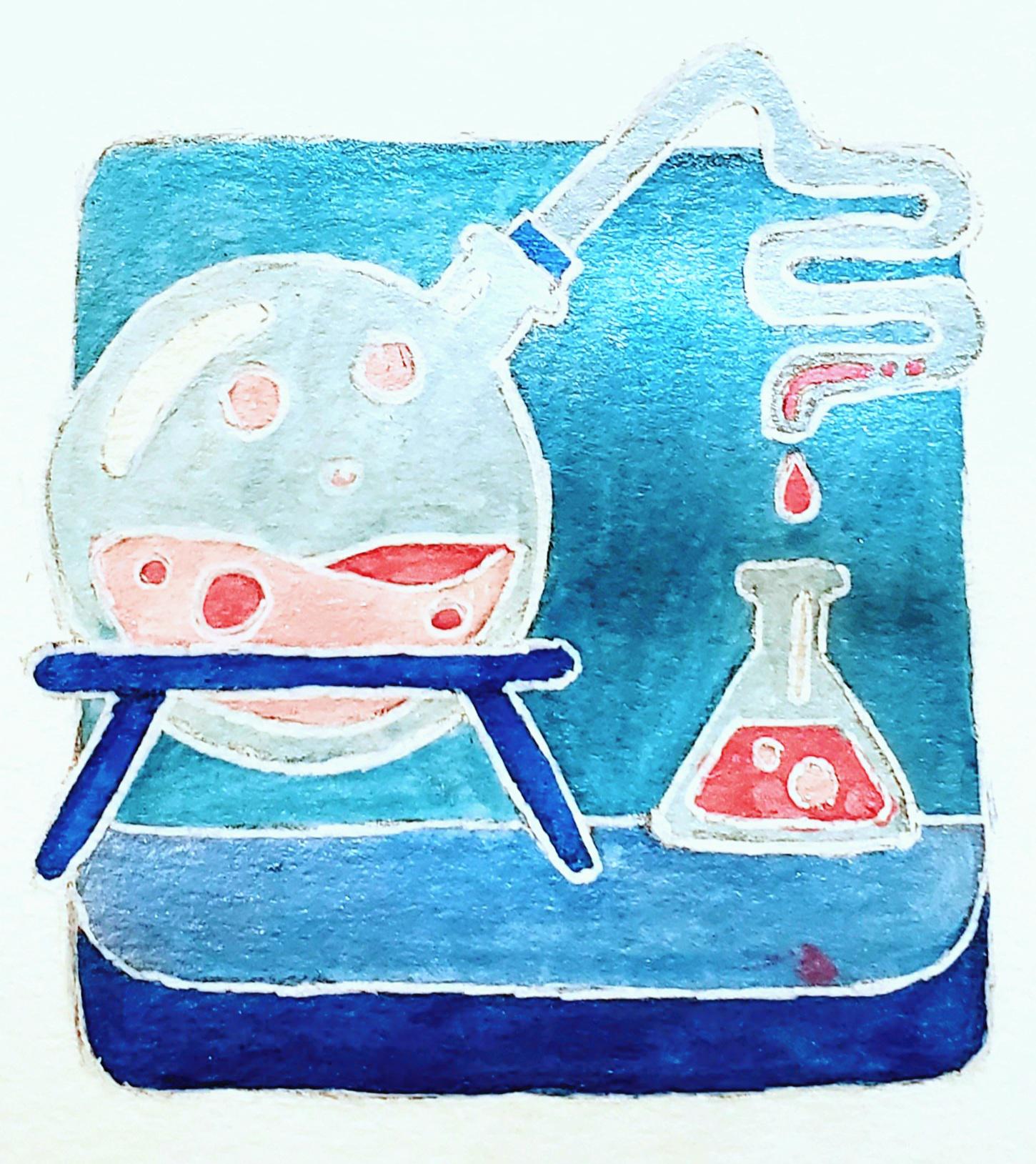 Painting of the Lab Work module from Duolingo Spanish Stories r/duolingo